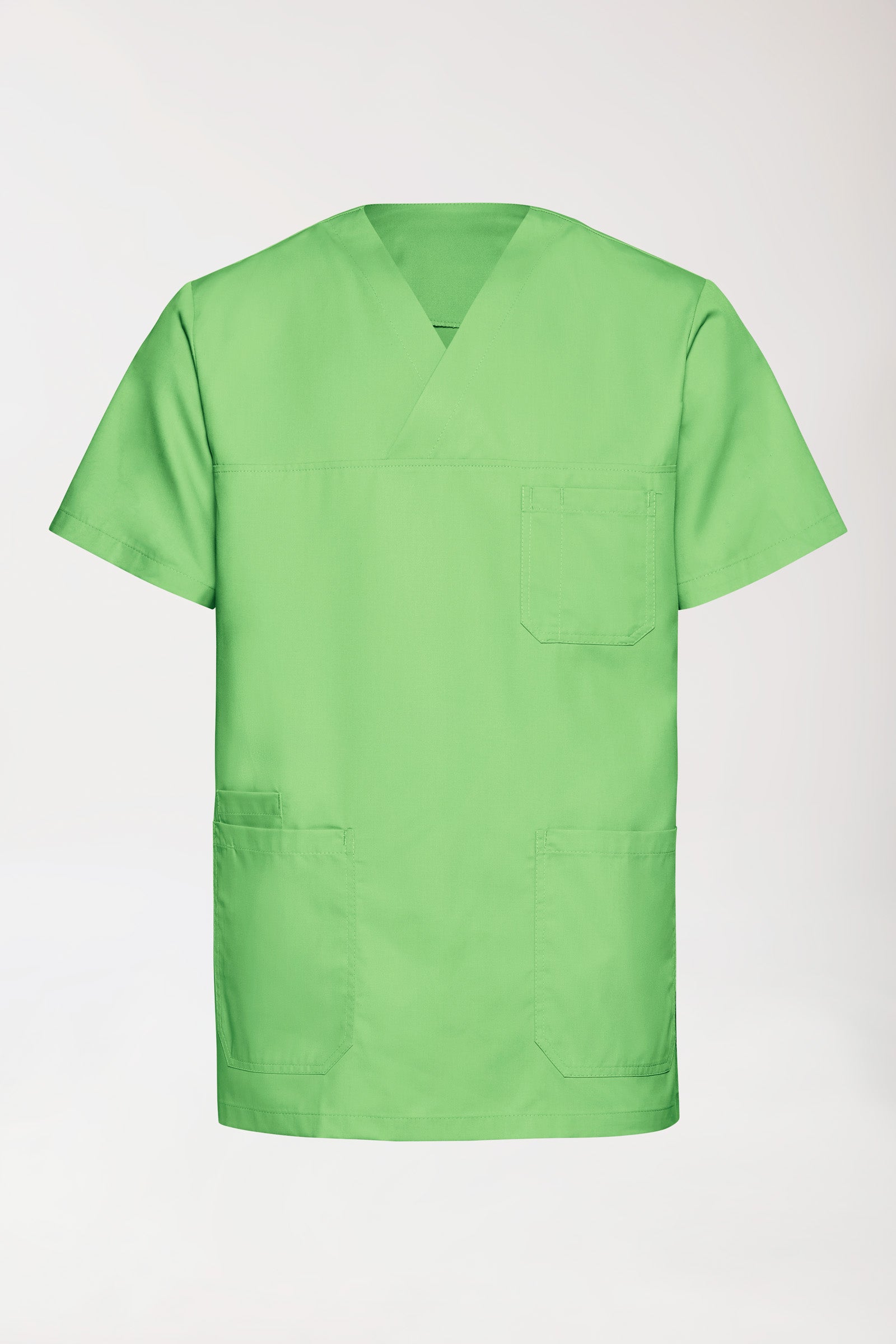 TENCEL™ Schlupfkasack Herren - V-Ausschnitt apfelgrün, Vorderansicht