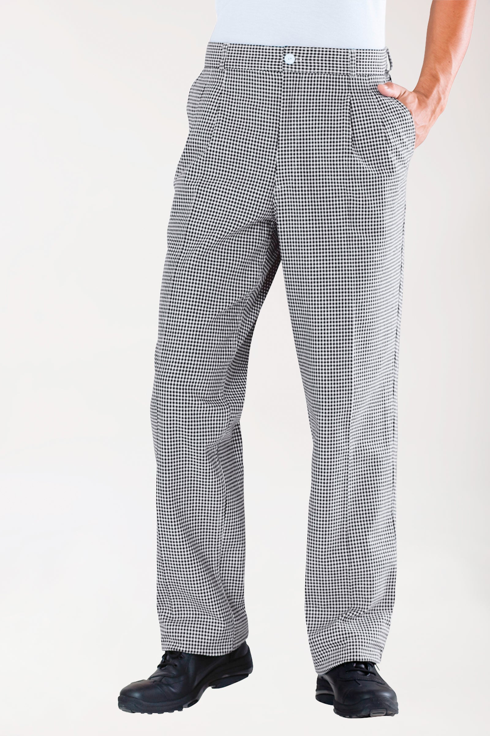 Kochhose Bäckerhose Pepita Herren, Vorderansicht