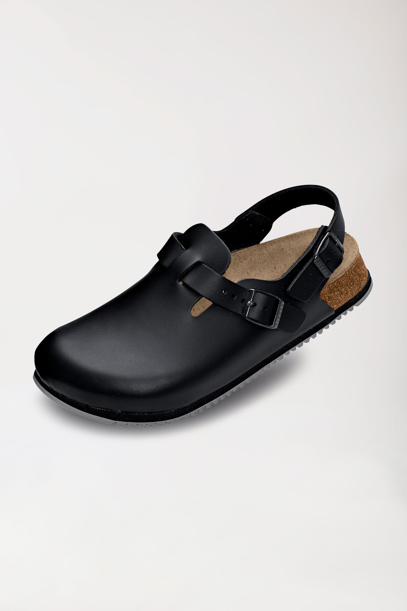 Unisex Berufsclog - Leder - schwarz, Vorderansicht