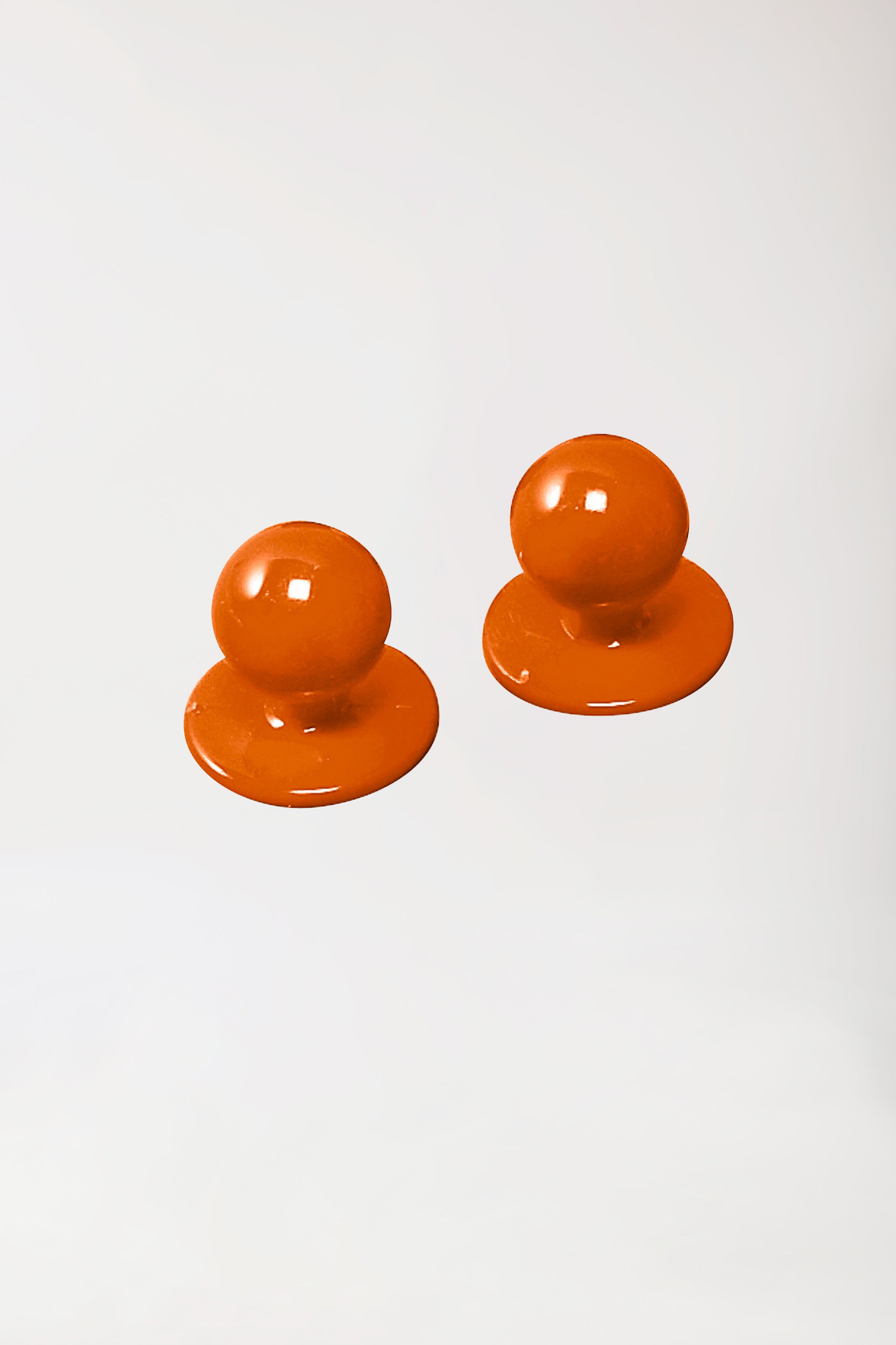 Gastro Kugelknöpfe Unisex - 12 Stück orange, Vorderansicht