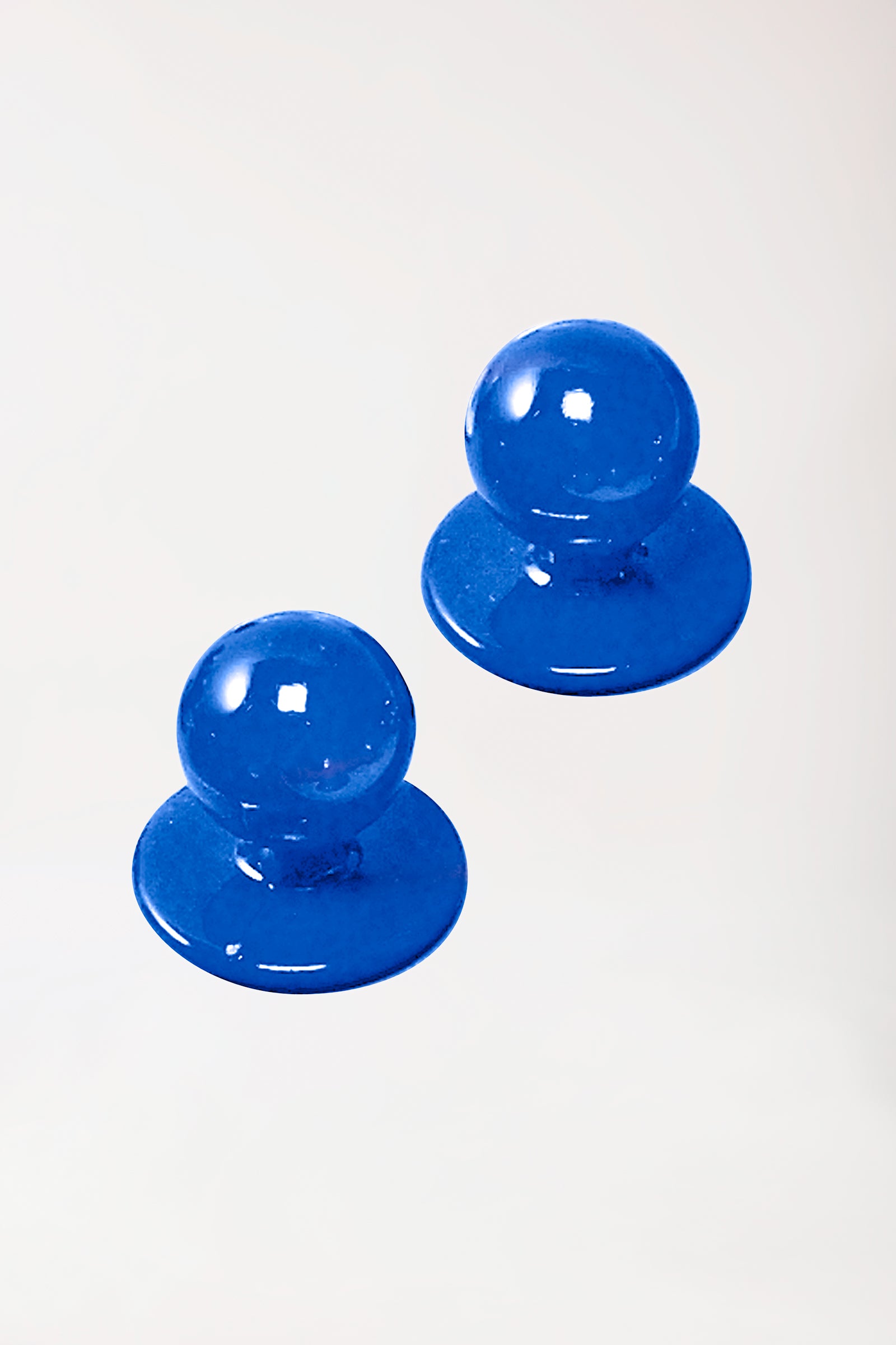 Gastro Kugelknöpfe Unisex - 12 Stück royalblau, Vorderansicht