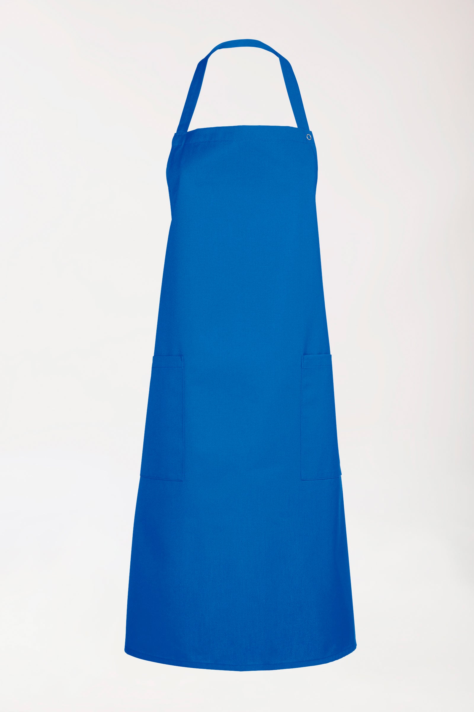 Latzschürze Royalblau Unisex, Vorderansicht