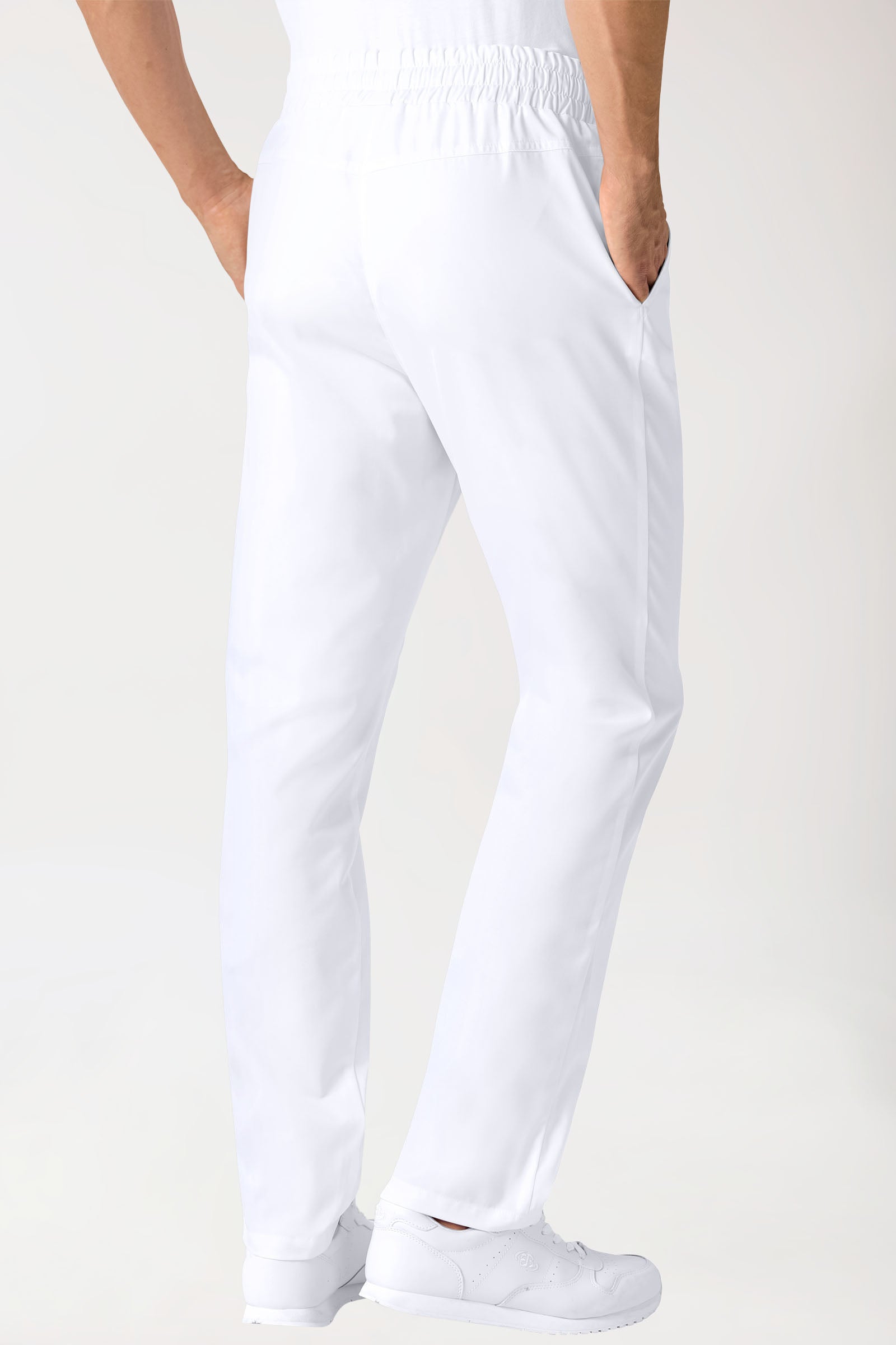 Hose Unisex - hoher Bund - Rundumgummi - weiß