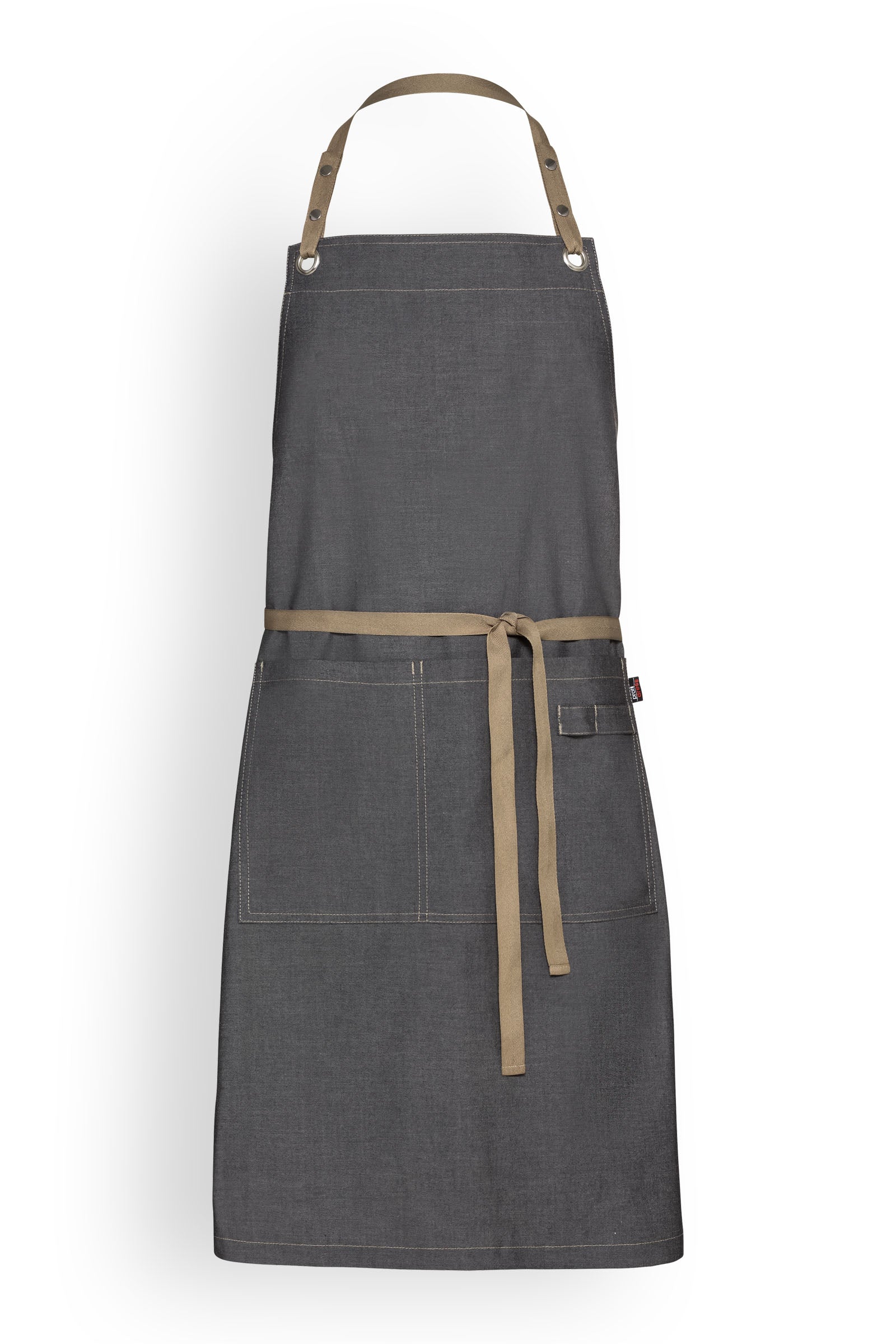 Latzschürze Metallösen Jeansschwarz