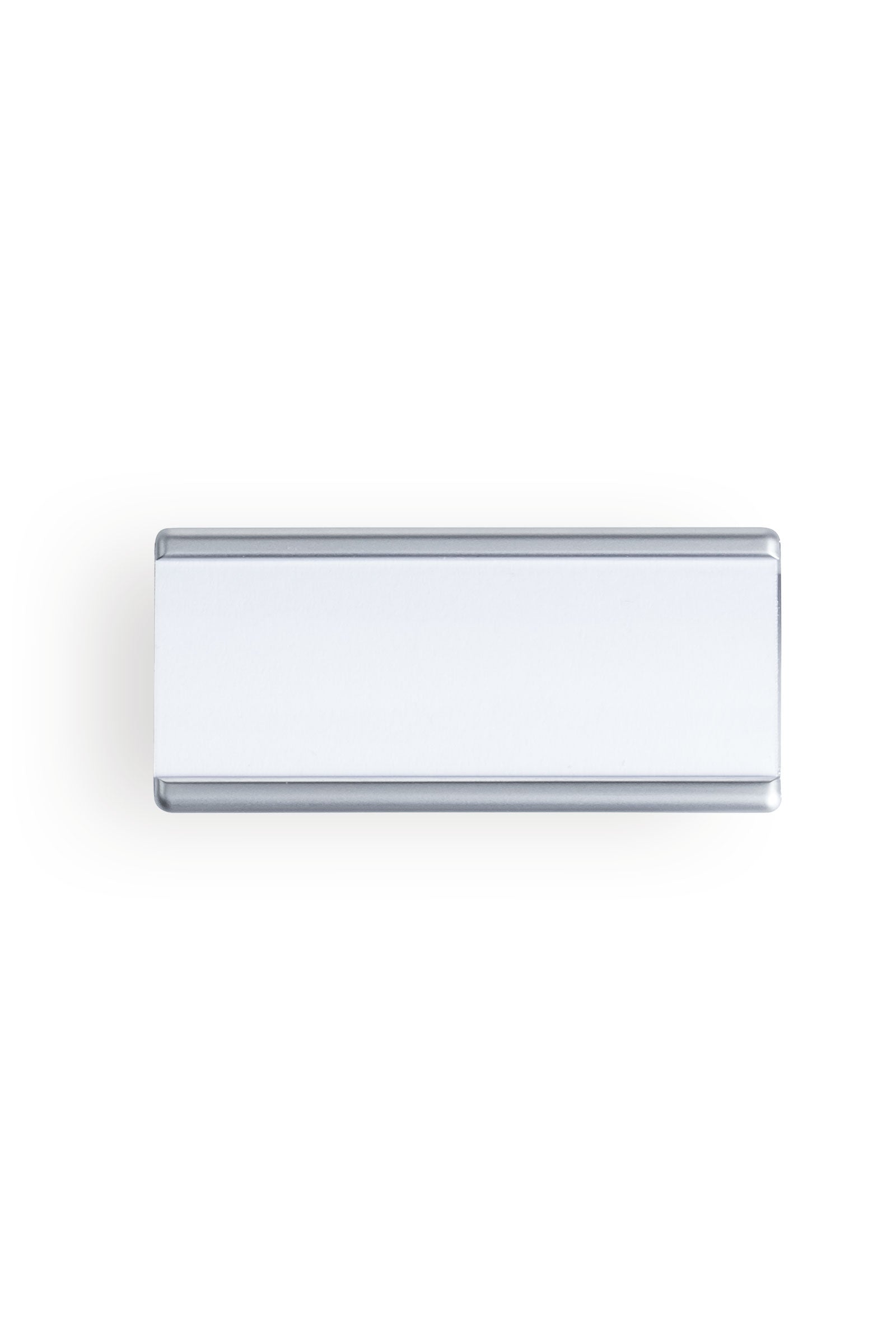 Namensschild Magnet Silber Metallic 7x3 cm