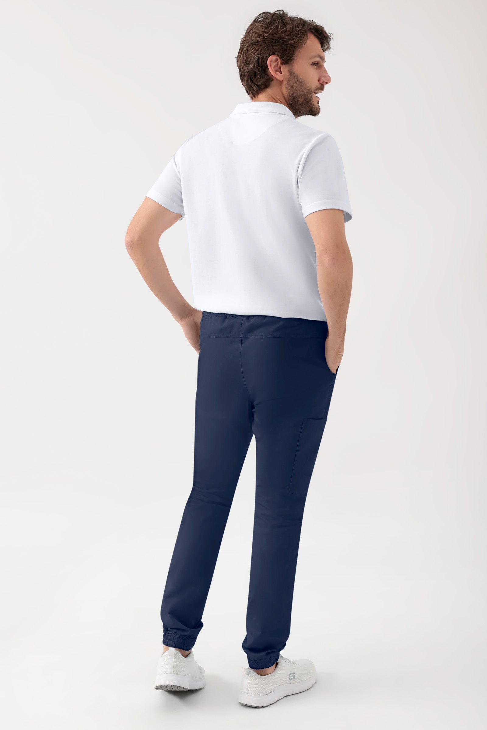GREEN Stretch Hose Herren - Jogpants Style navy