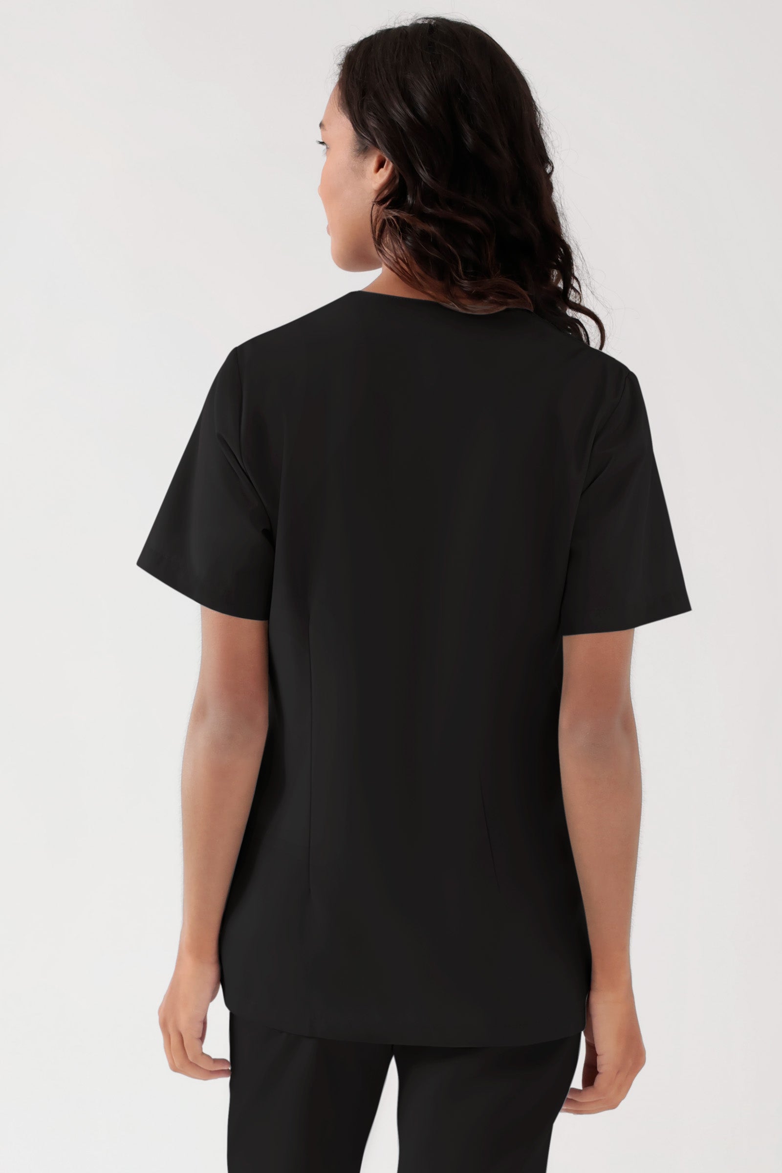 TENCEL™ Schlupfkasack Damen - V-Ausschnitt schwarz