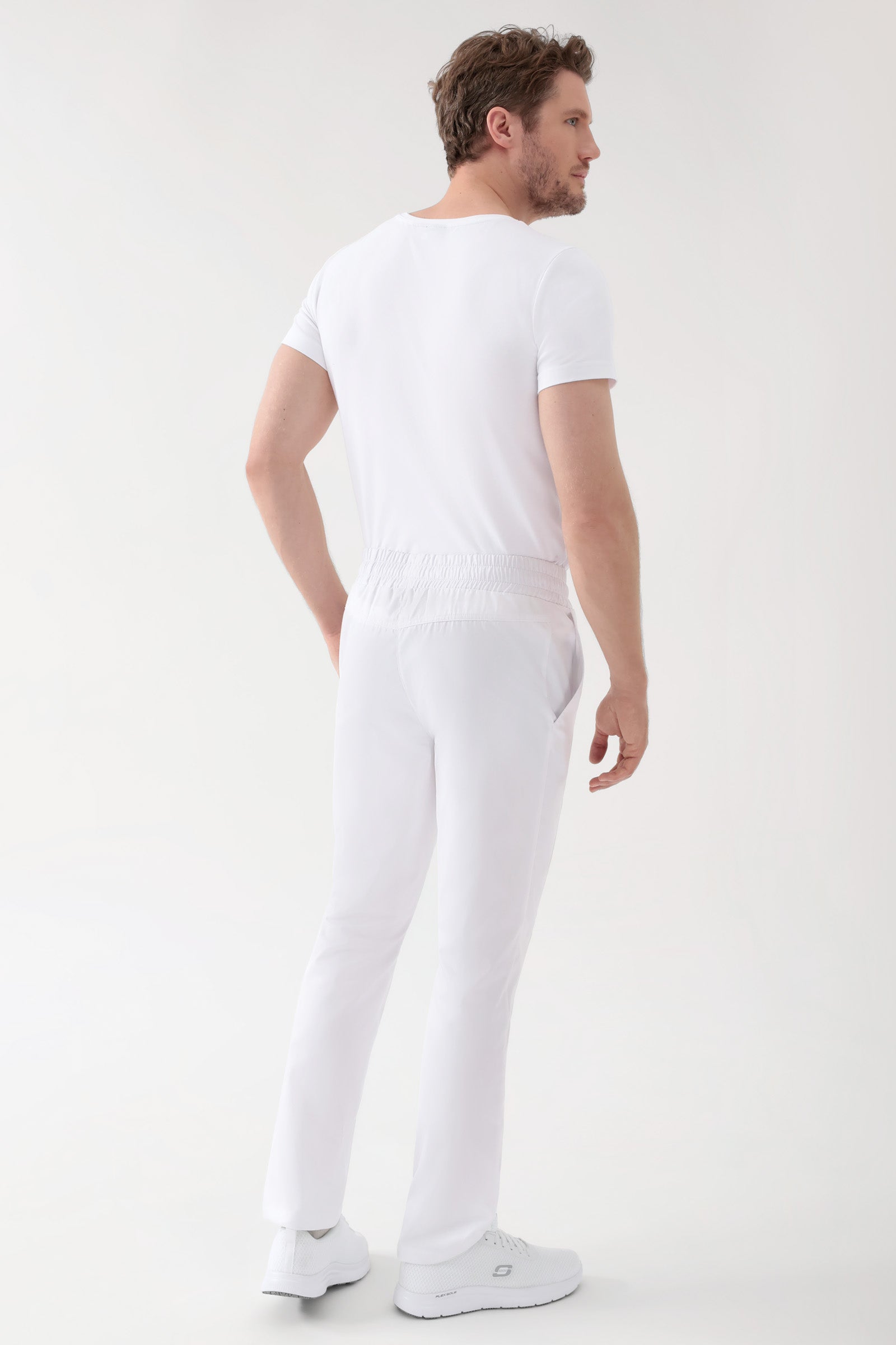 CORE Hose Unisex - hoher Bund weiß, Rückansicht 