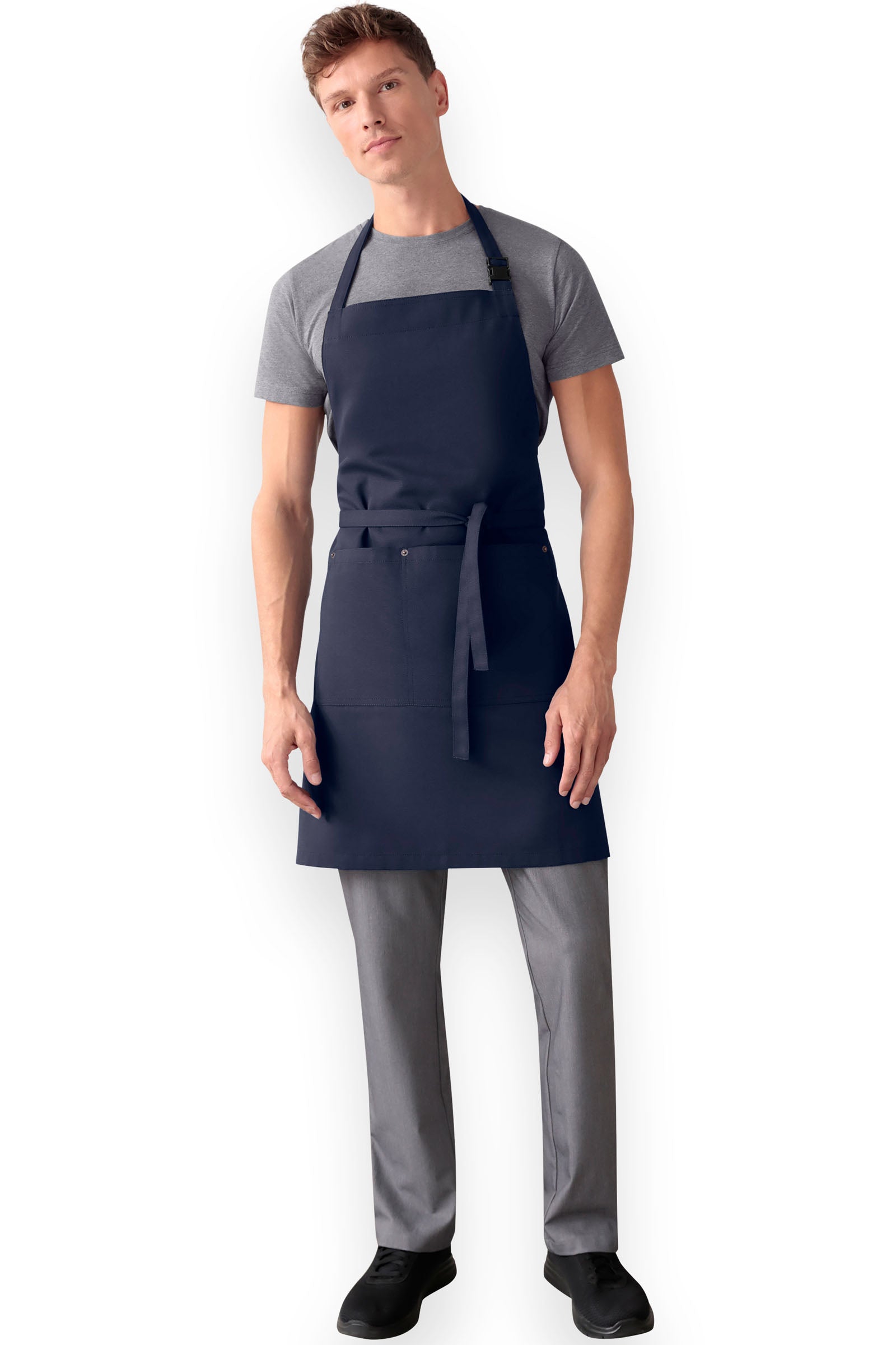 Latzschürze dark navy, Rückansicht 