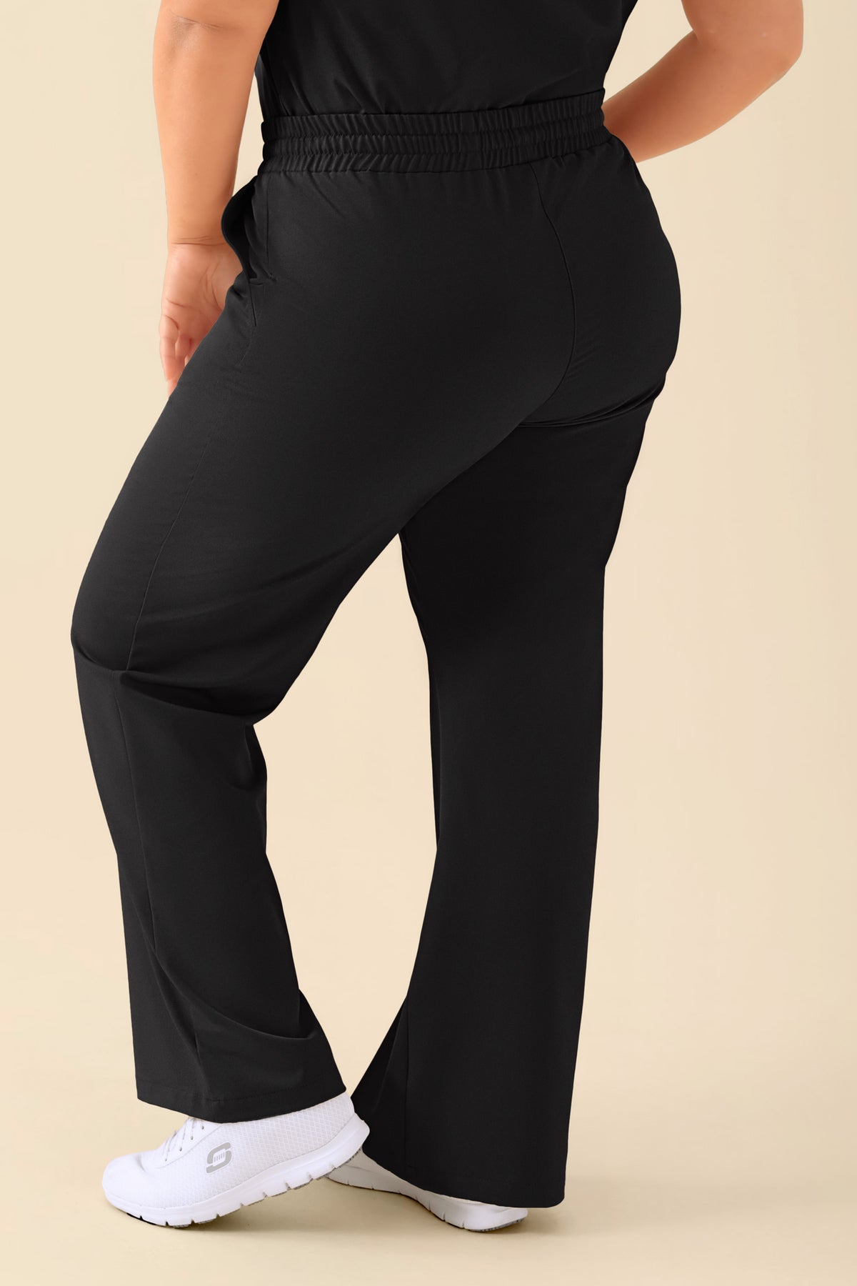 KAERE Hose Damen - weites Bein schwarz, Rückansicht 
