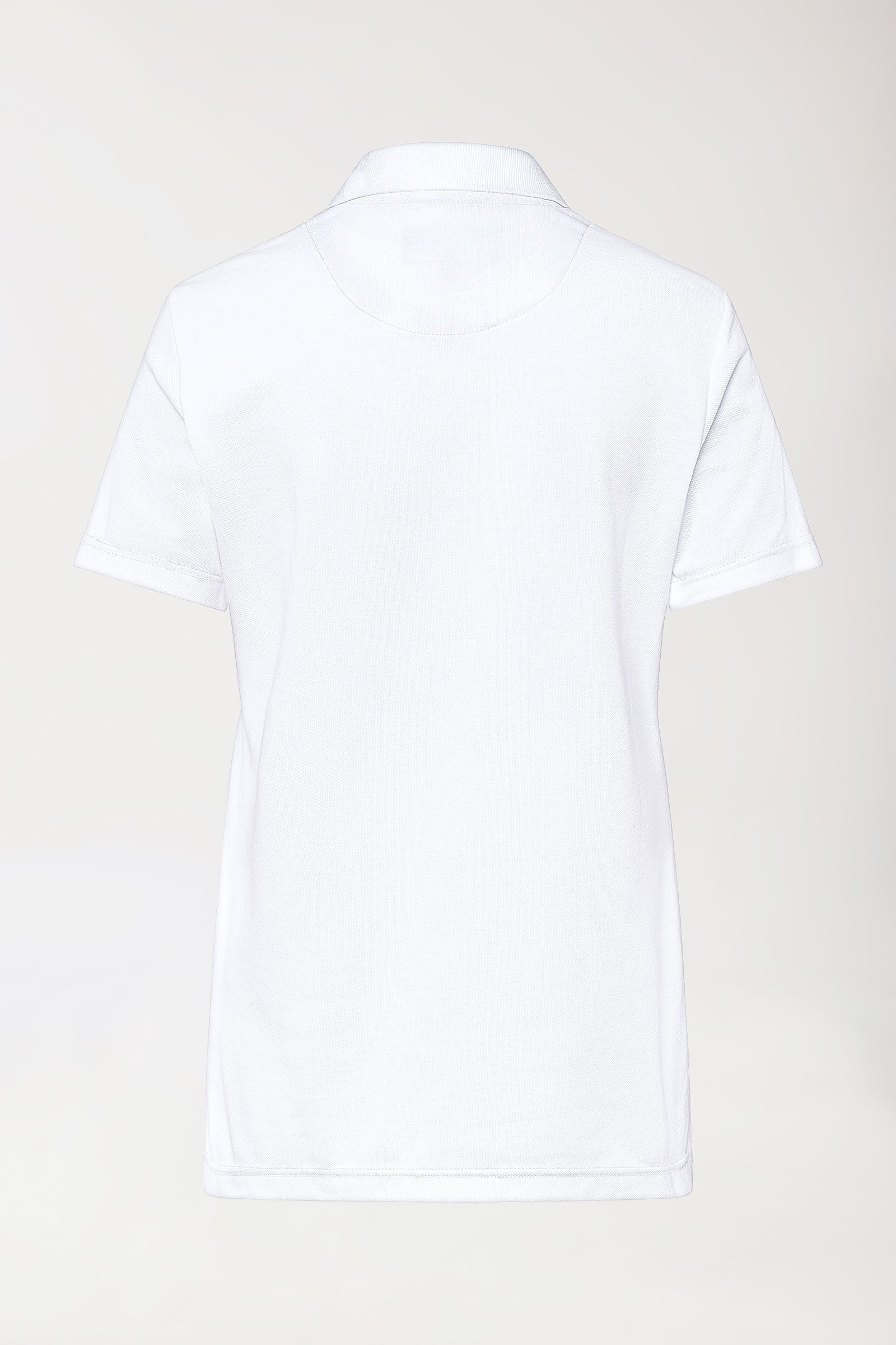 CORE Shirt Damen - Polokragen weiß, Rückansicht 