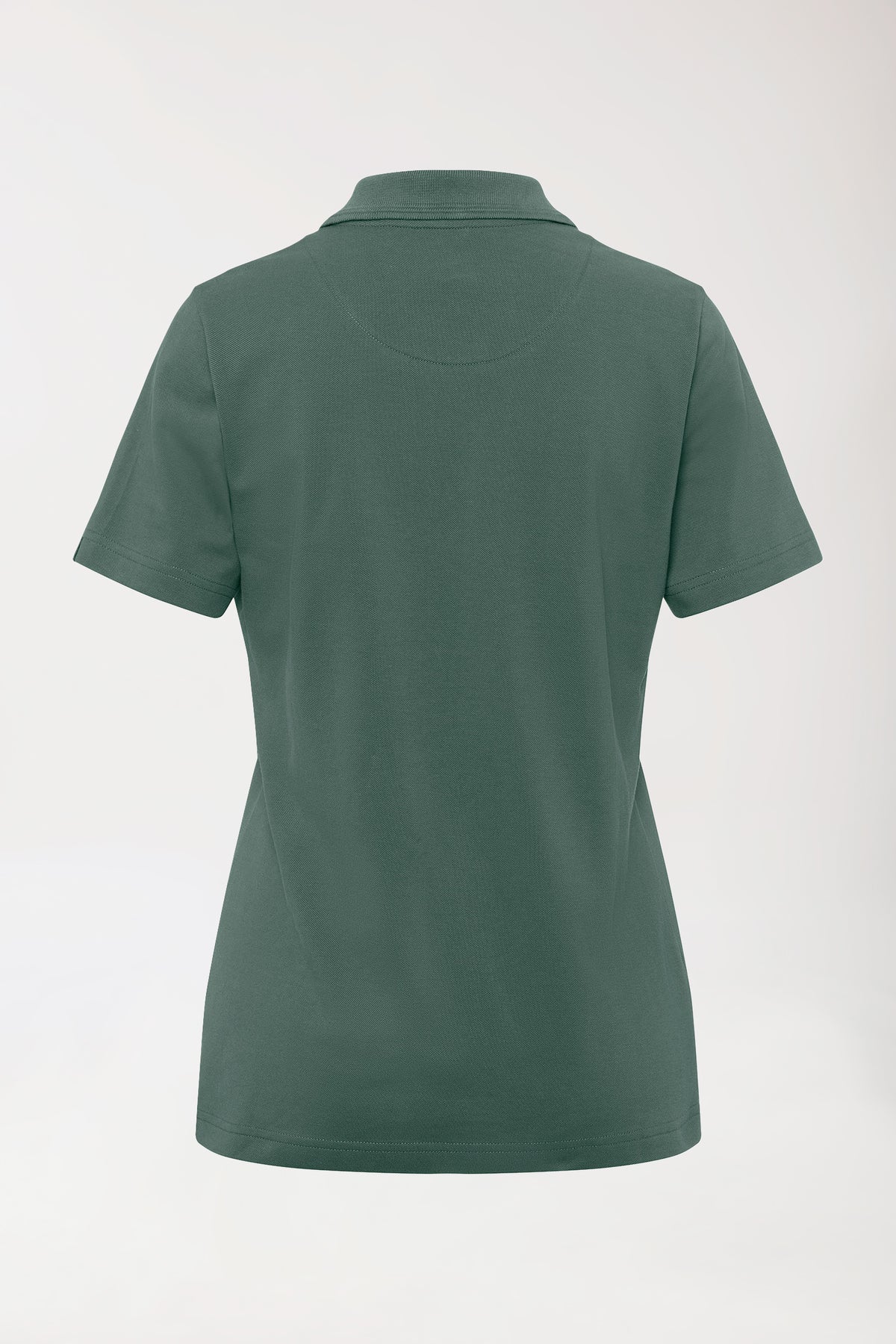 COMFY FLEX Stretch Shirt Damen - Polokragen dunkelgrün, Rückansicht 