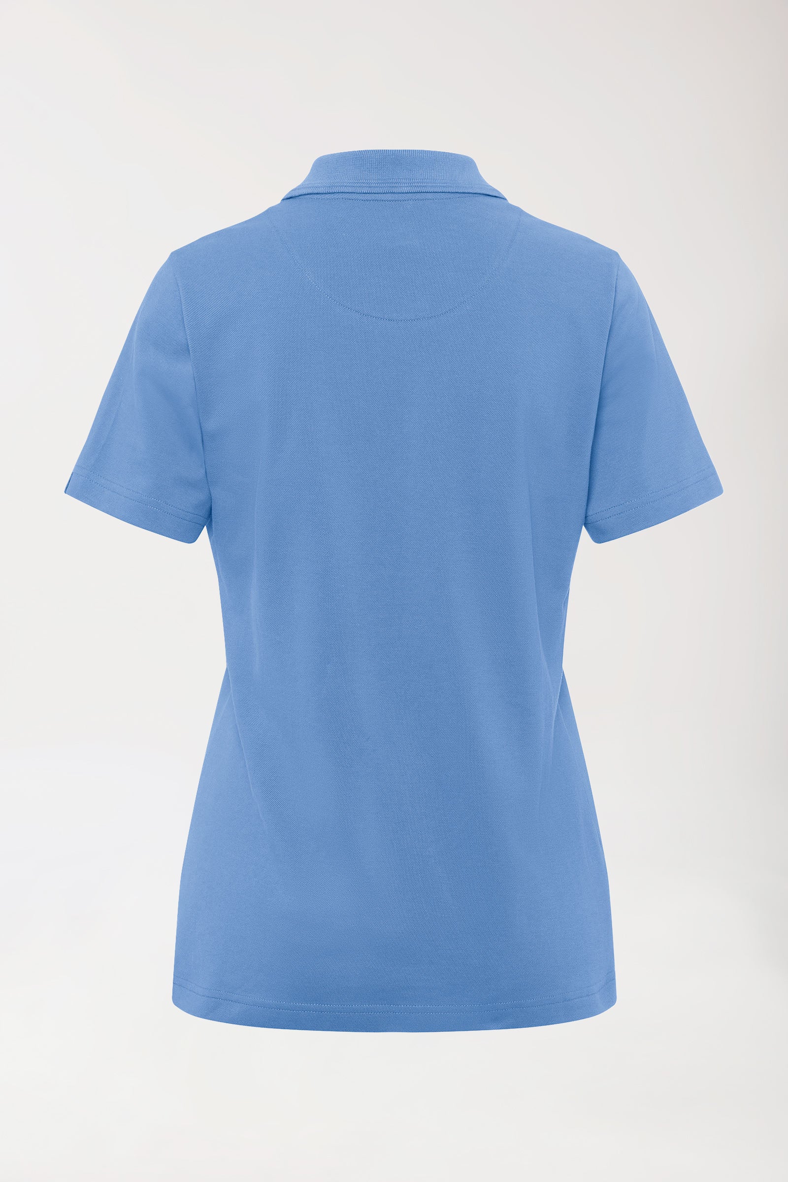 COMFY FLEX Stretch Shirt Damen - Polokragen himmelblau, Rückansicht 