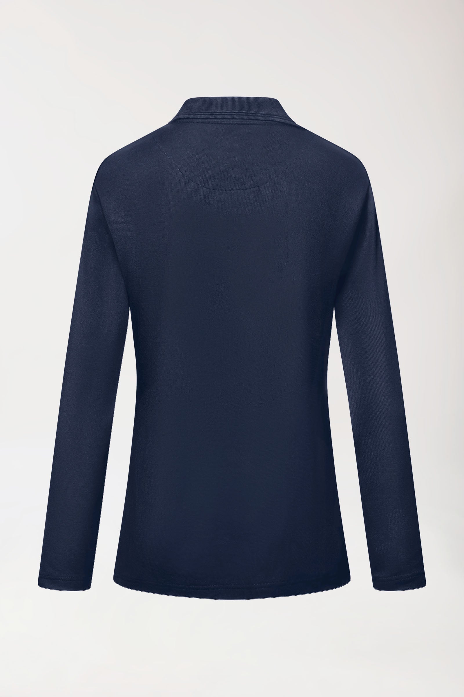 COMFY FLEX Stretch Longsleeve Damen - Polokragen navy, Rückansicht 