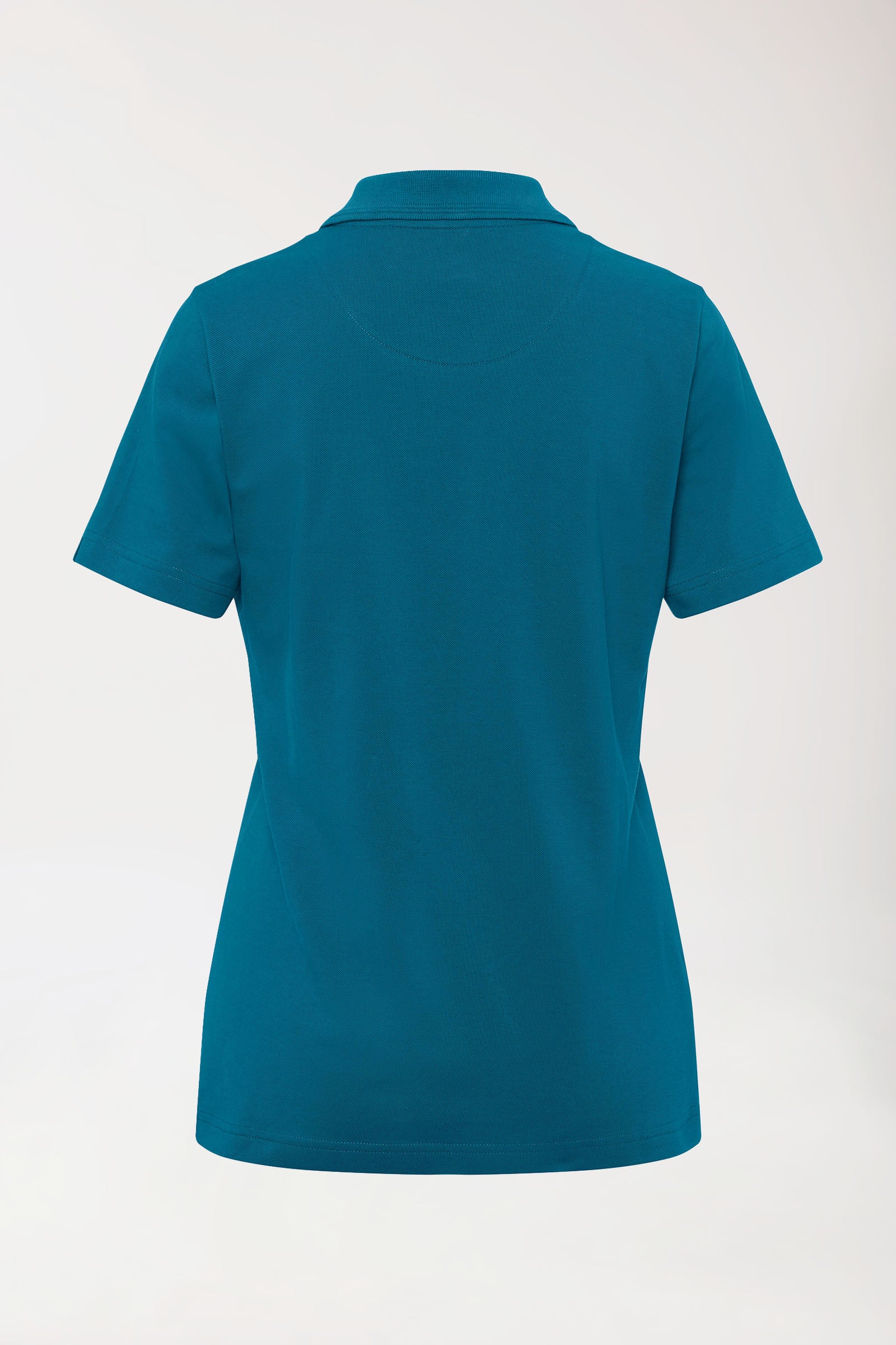 COMFY FLEX Stretch Shirt Damen - Polokragen petrol, Rückansicht 