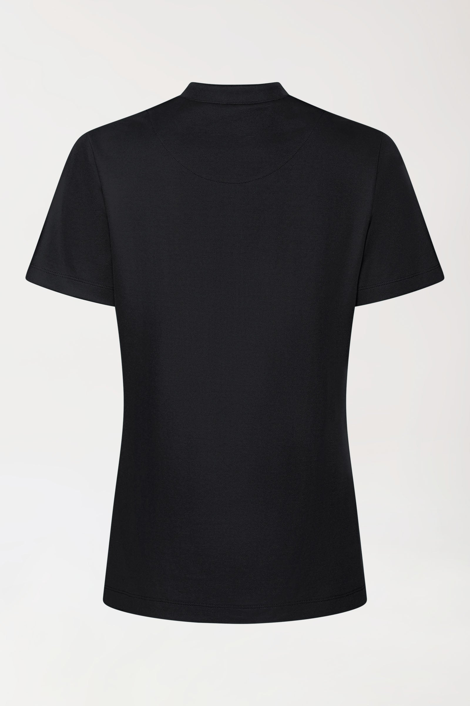 COMFY FLEX Stretch Shirt Damen - Stehkragen schwarz, Rückansicht 