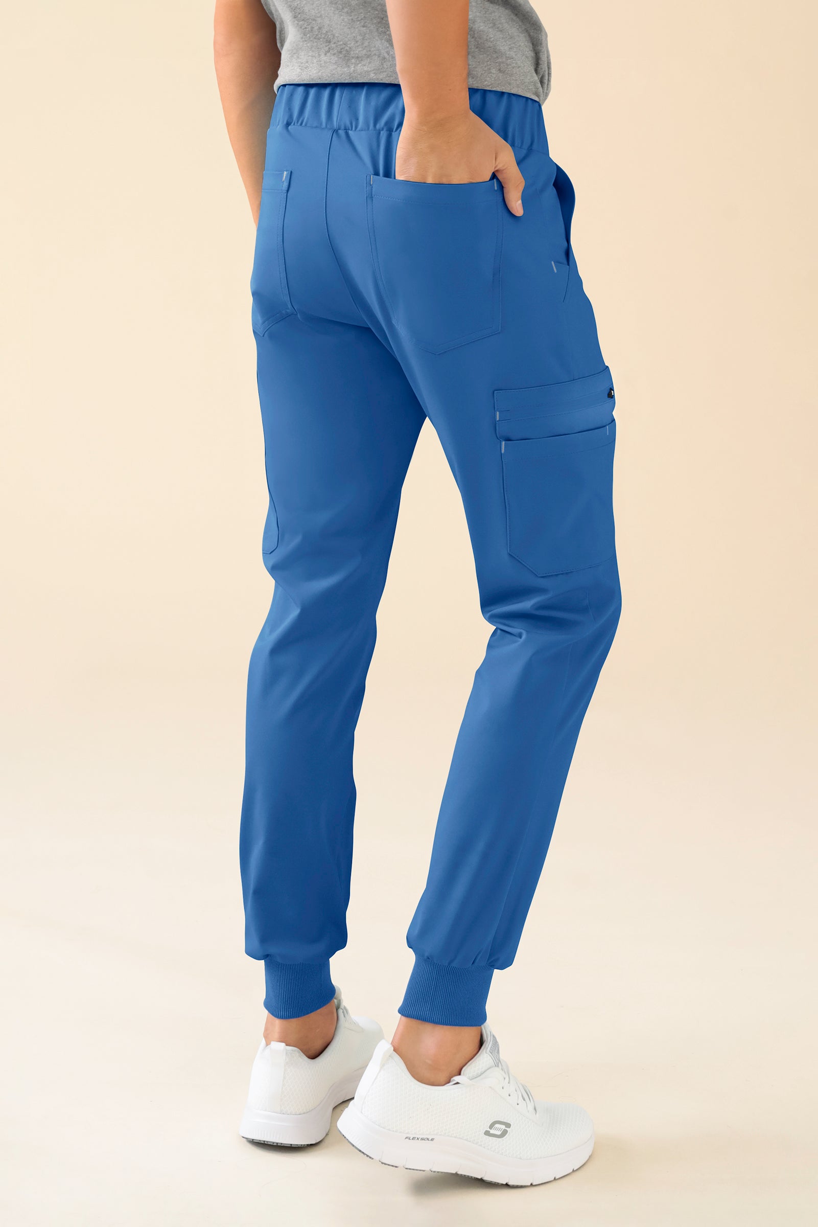 KAERE Hose Herren - Saumbündchen mit Beintaschen blau