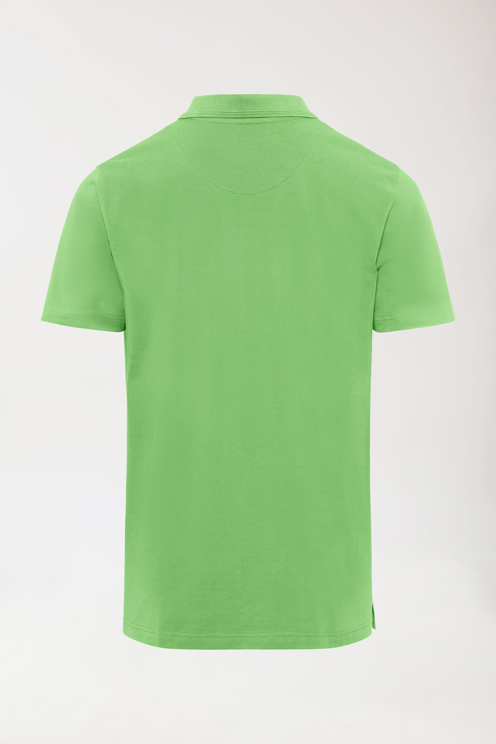 COMFY FLEX Stretch Shirt Herren - Polokragen apfelgrün, Rückansicht 