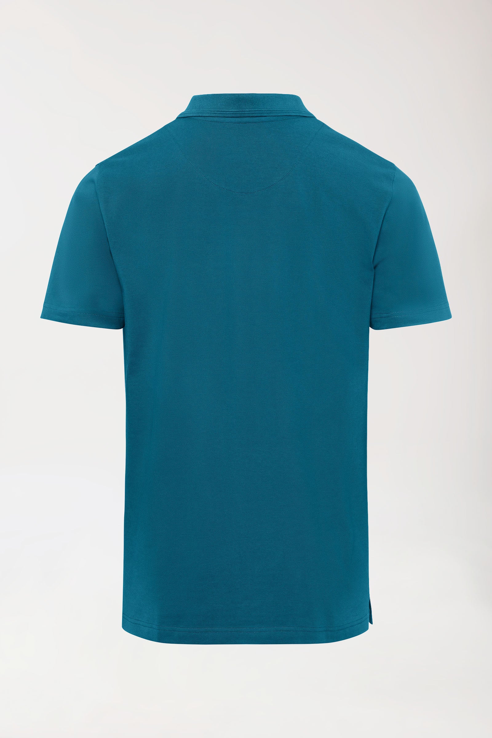 COMFY FLEX Stretch Shirt Herren - Polokragen petrol, Rückansicht 