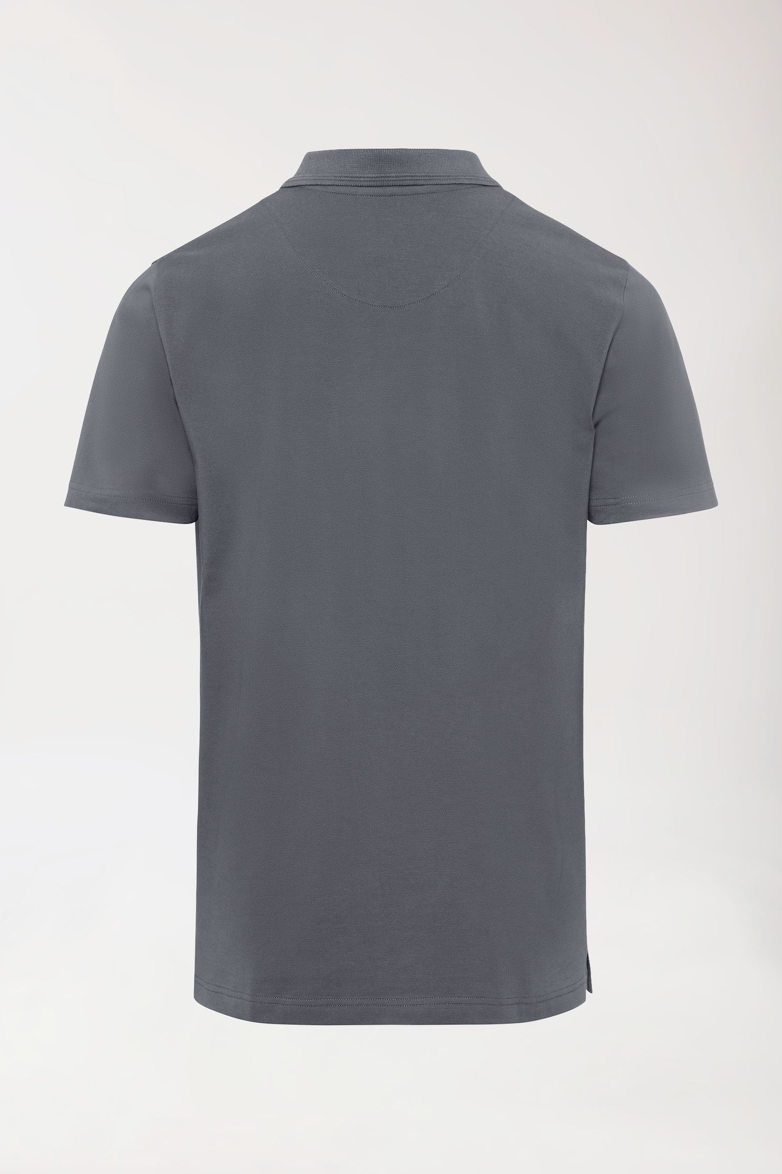COMFY FLEX Stretch Shirt Herren - Polokragen steingrau