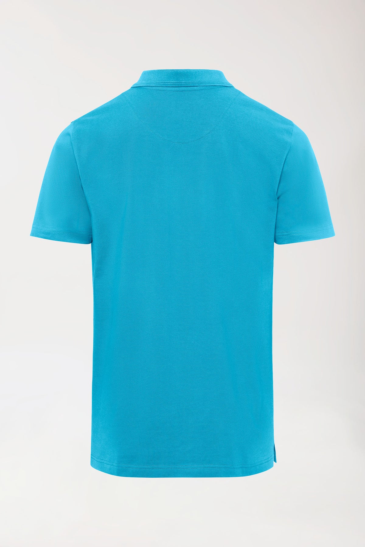 Stretch Shirt Herren - Polokragen türkis, Rückansicht 