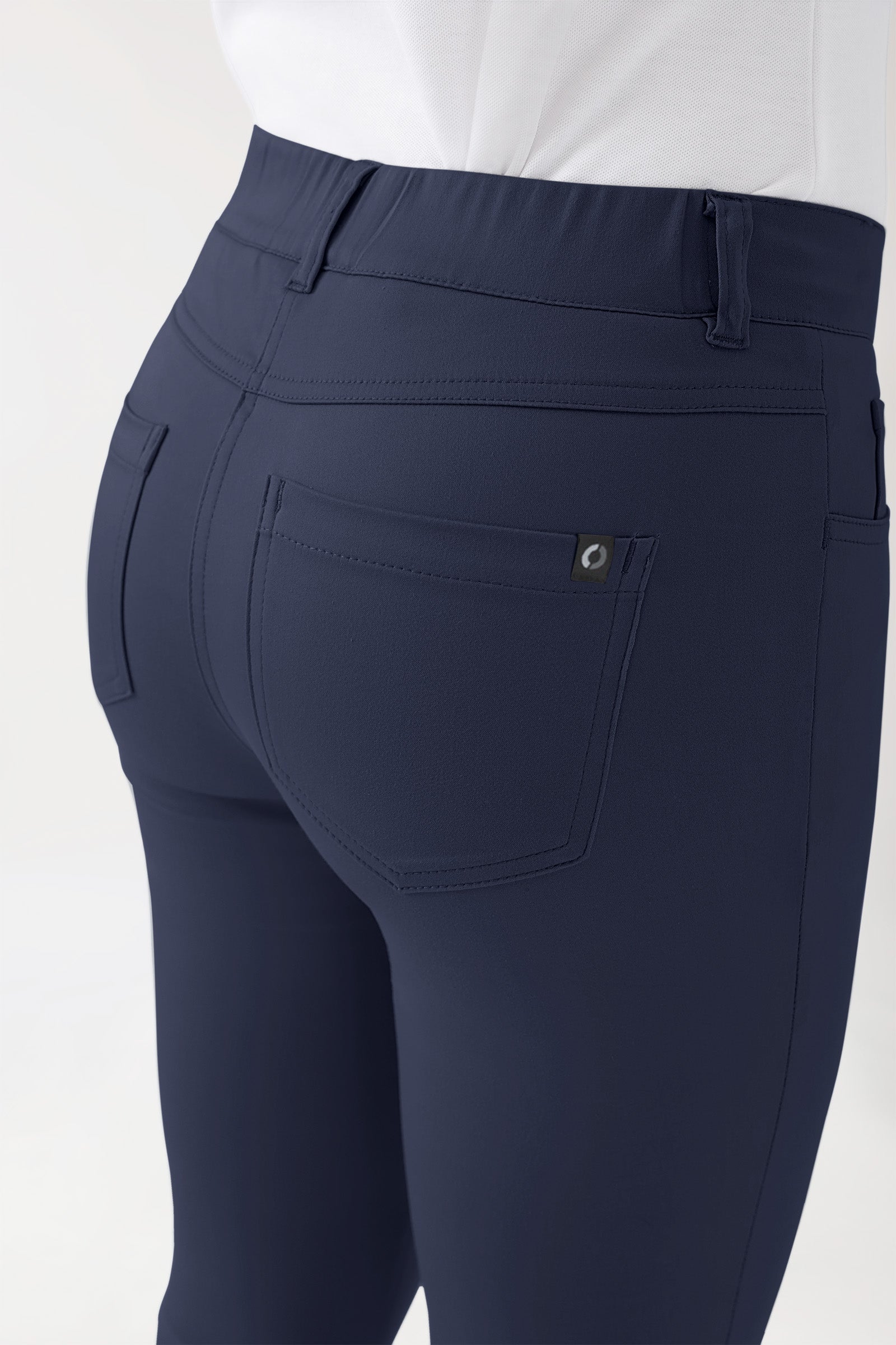 COMFY FLEX 5-Pocket Hose Damen - schlankes Bein navy, Rückansicht 