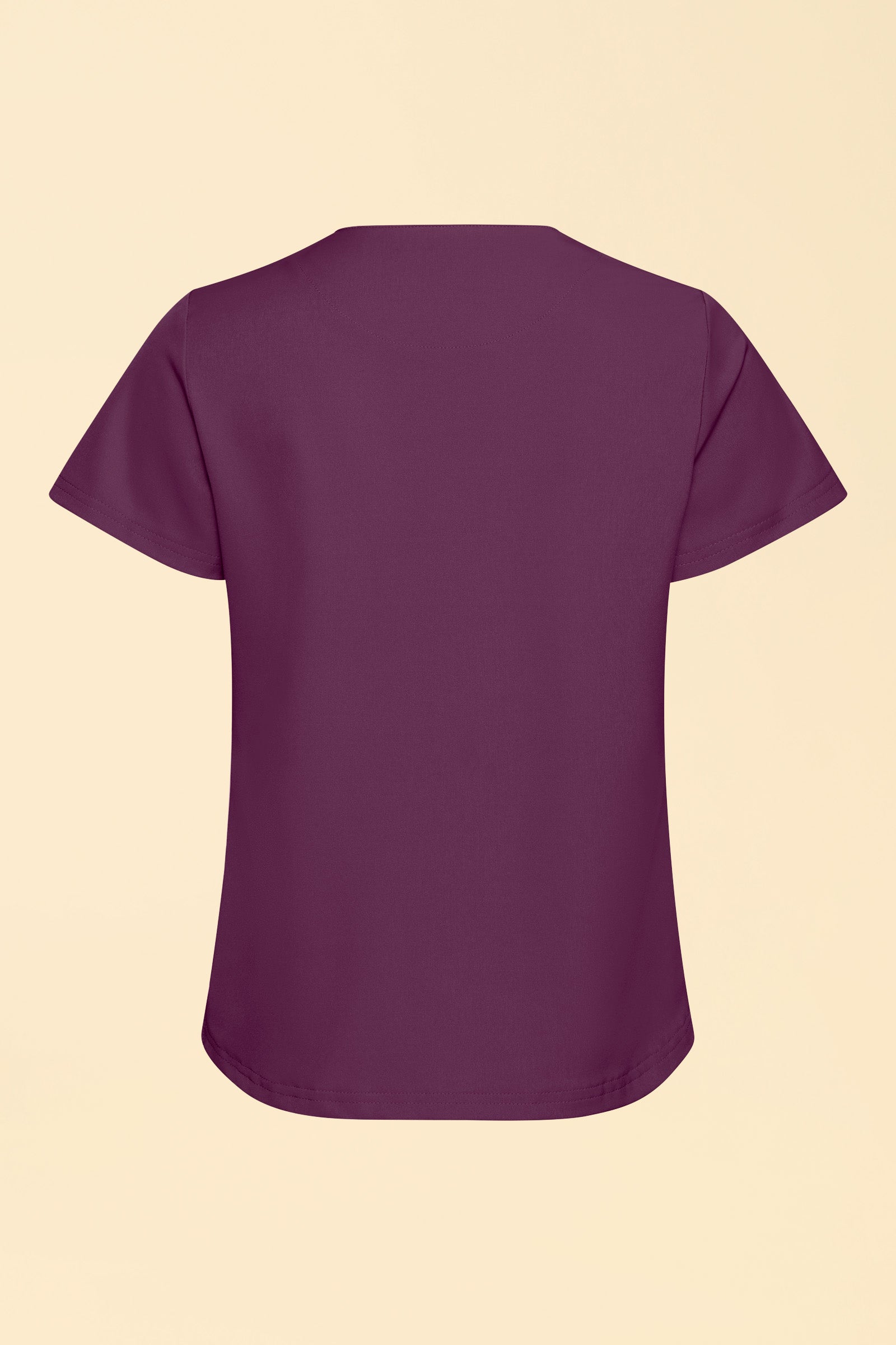 KAERE Shirt Damen - Rundhalsausschnitt pflaume, Rückansicht 