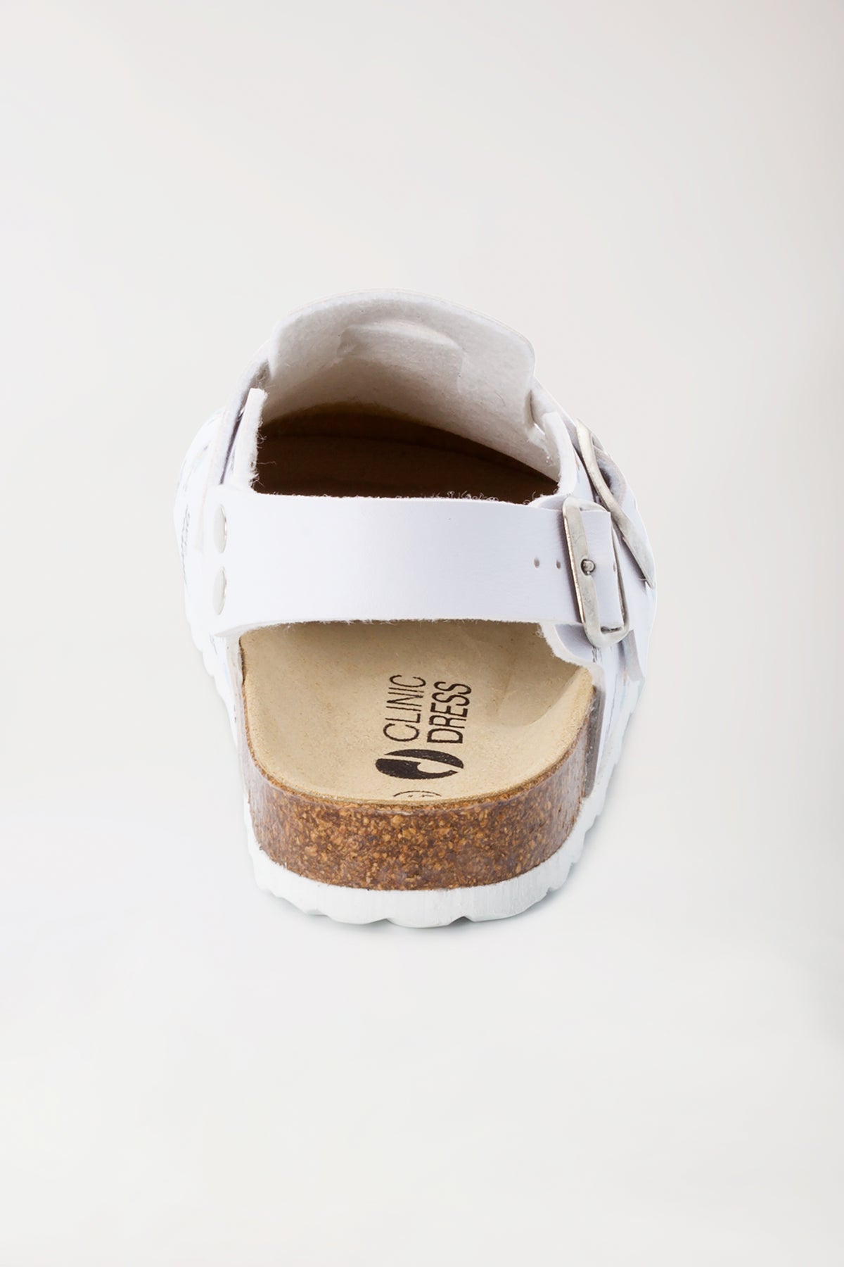 Unisex Clog weiß/gelb/schwarz, Rückansicht 