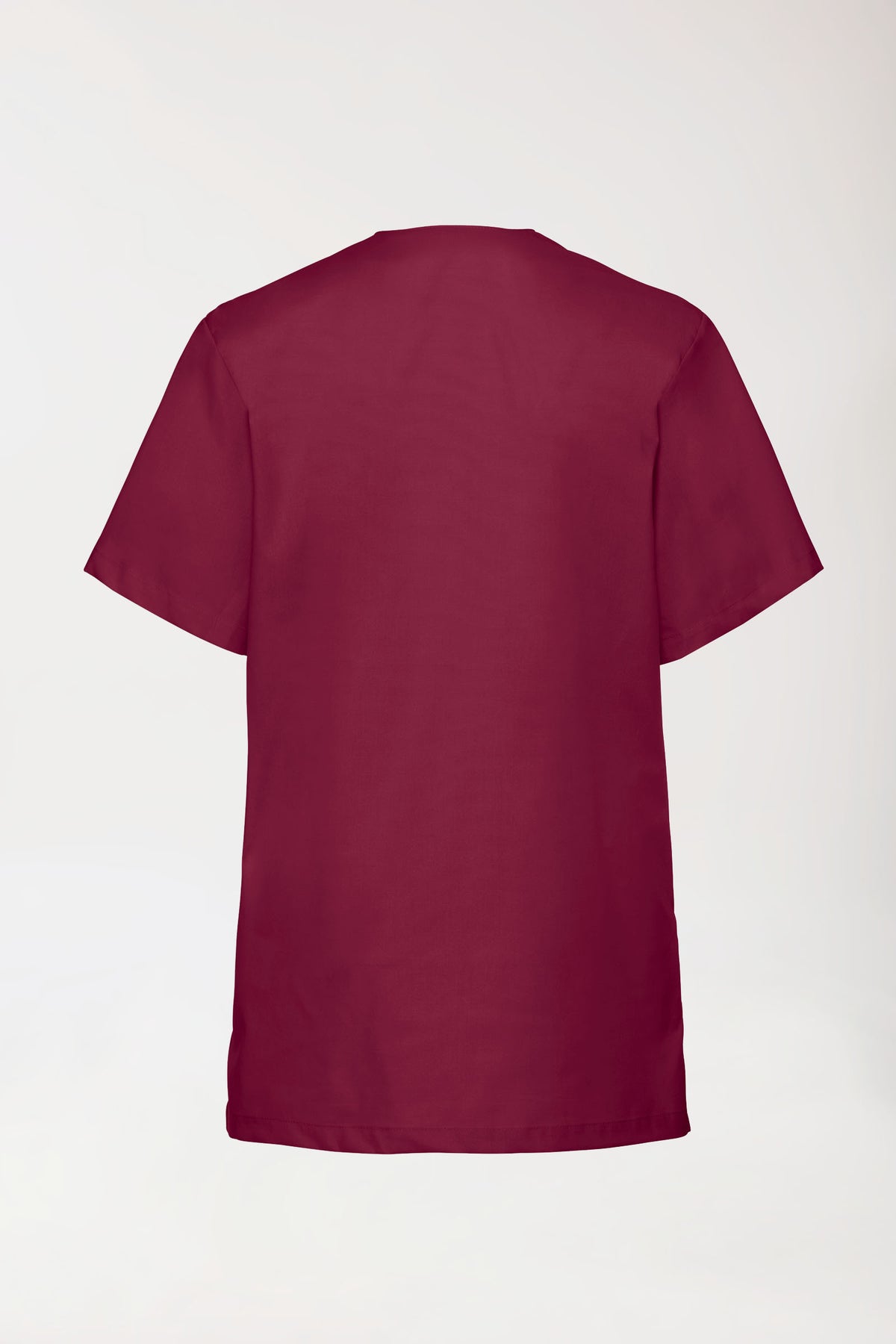 Stretch Schlupfkasack Unisex - V-Ausschnitt bordeaux, Rückansicht 