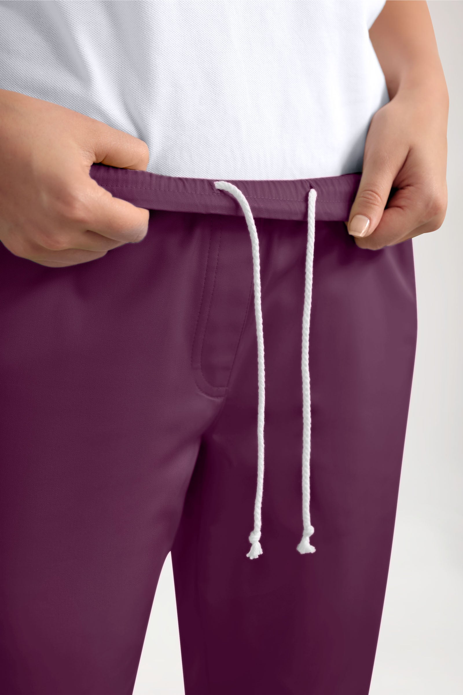 GREEN Stretch Hose Damen - Jogpants Style pflaume