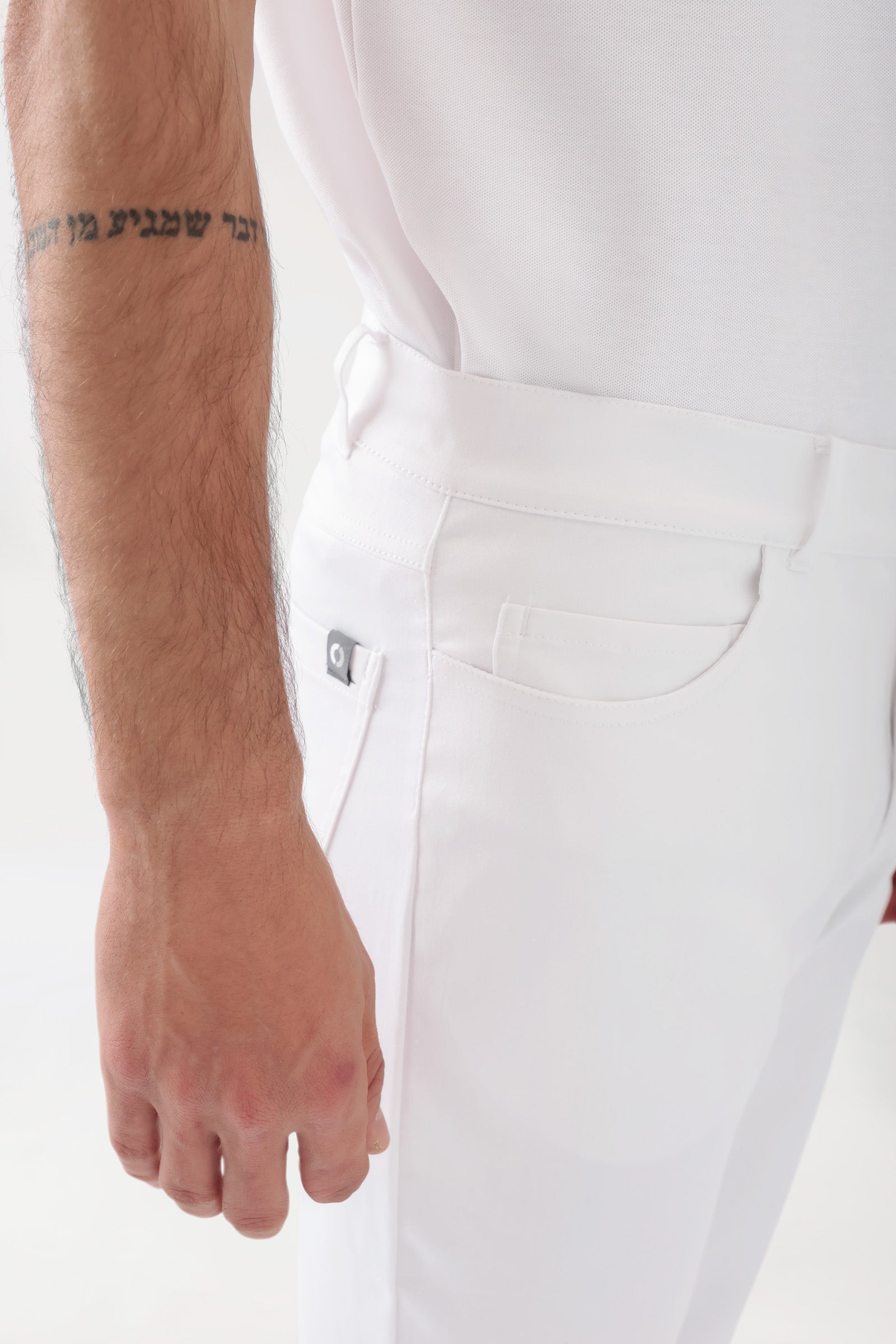 COMFY FLEX 5-Pocket Hose Herren - gerades Bein weiß