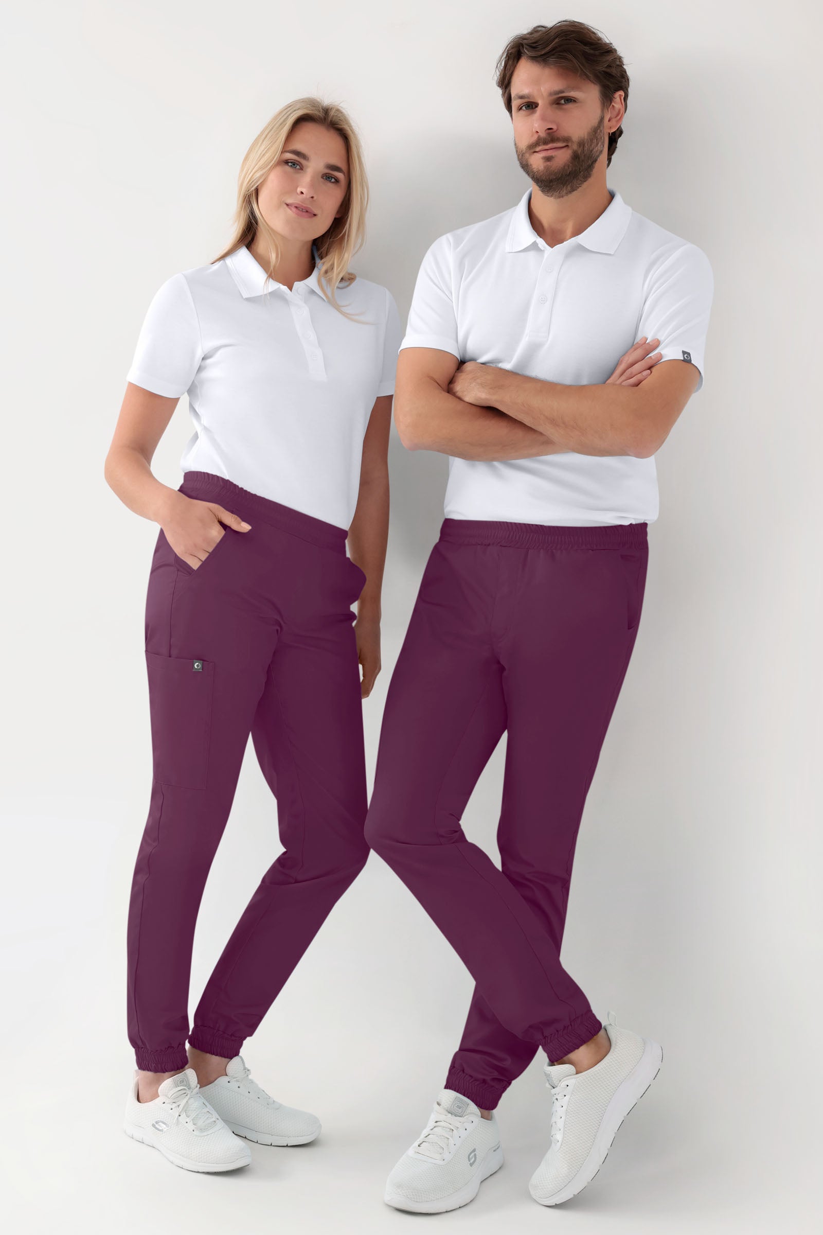 GREEN Stretch Hose Damen - Jogpants Style pflaume