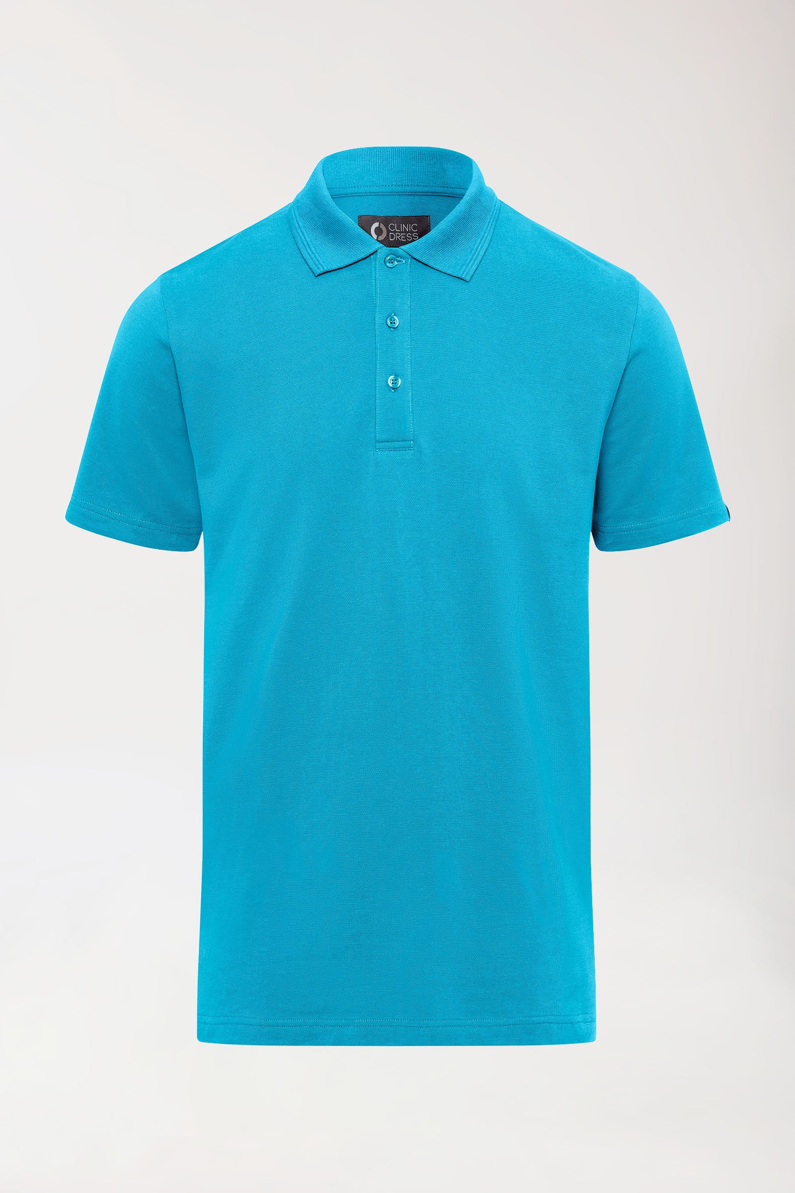 Stretch Shirt Herren - Polokragen türkis