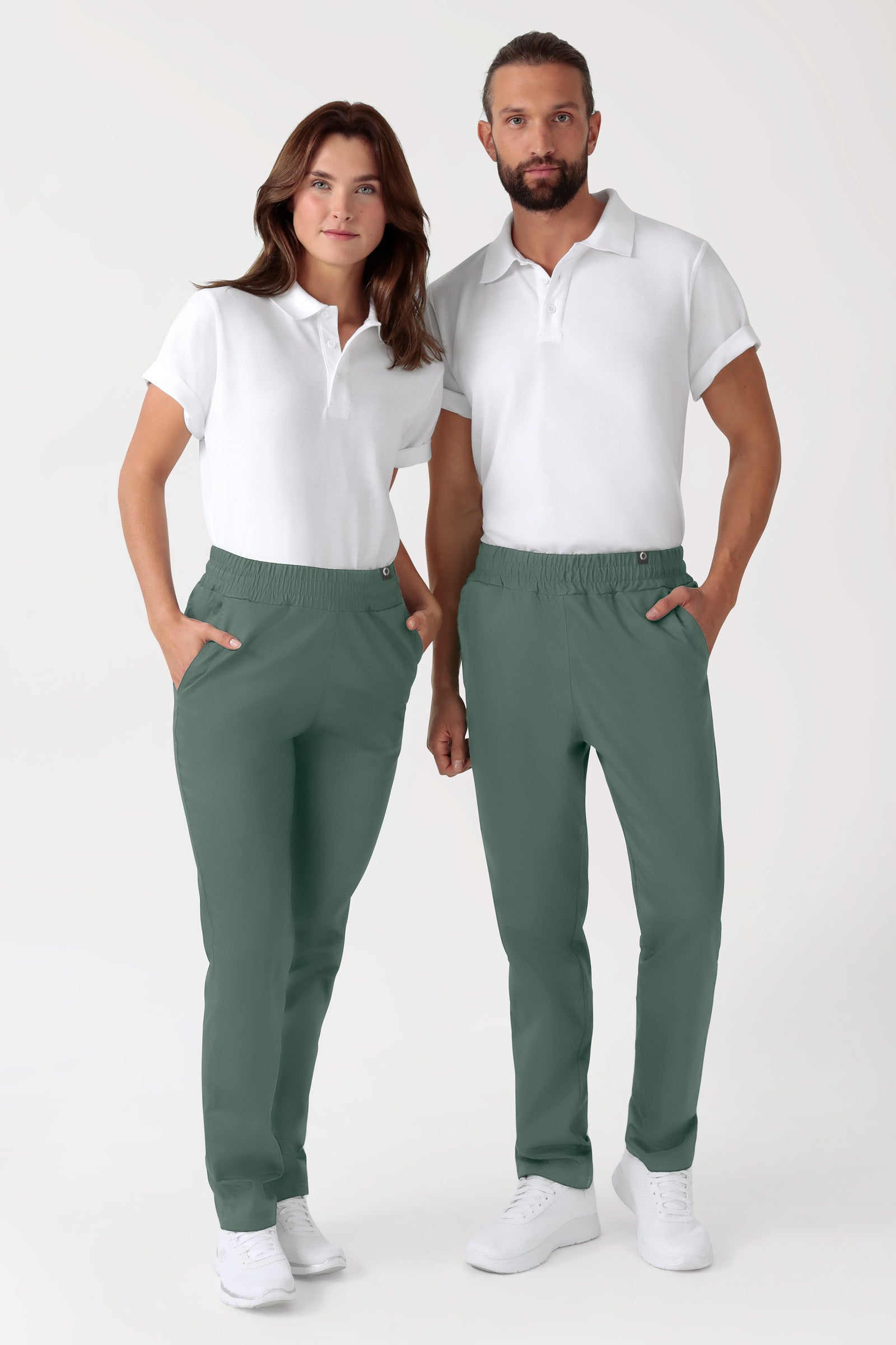 CORE Hose Unisex - hoher Bund dunkelgrün, Vorderansicht 