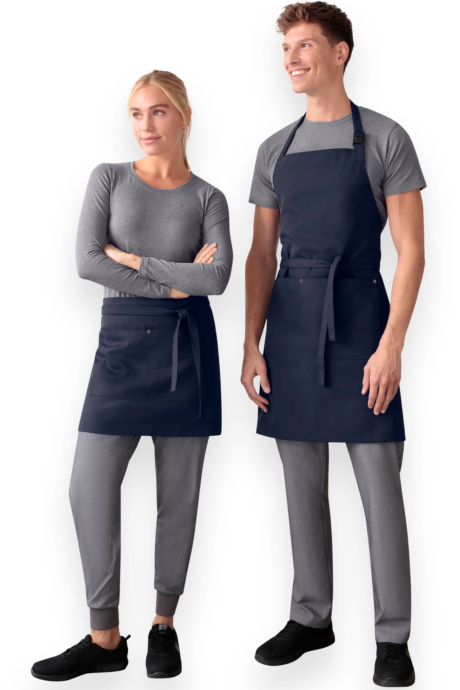 Latzschürze dark navy, Vorderansicht 