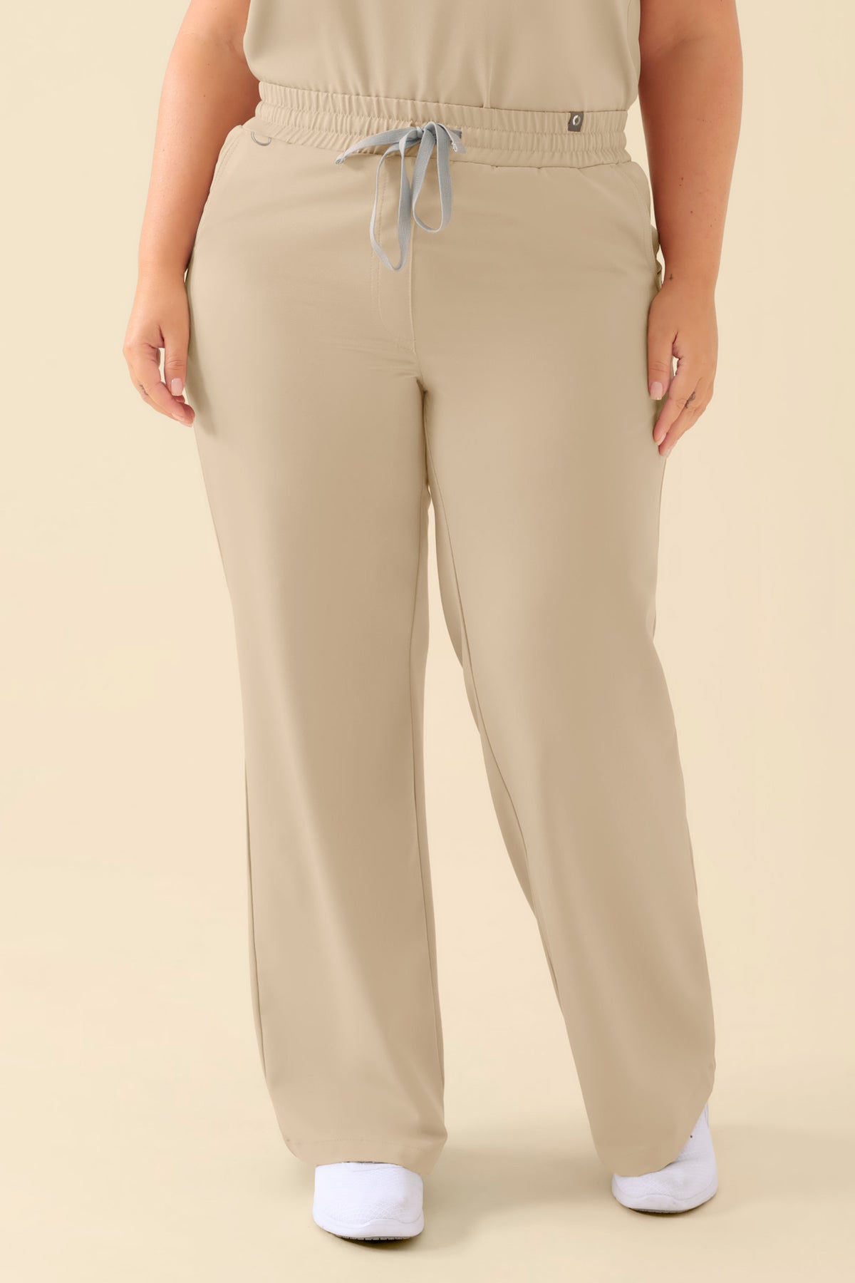 KAERE Hose Damen - weites Bein sand, Vorderansicht 