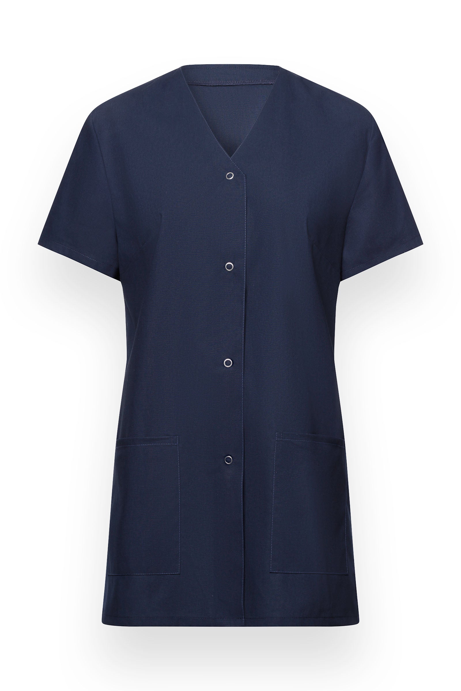 Kasack Damen - durchgeknöpft navy, Vorderansicht 