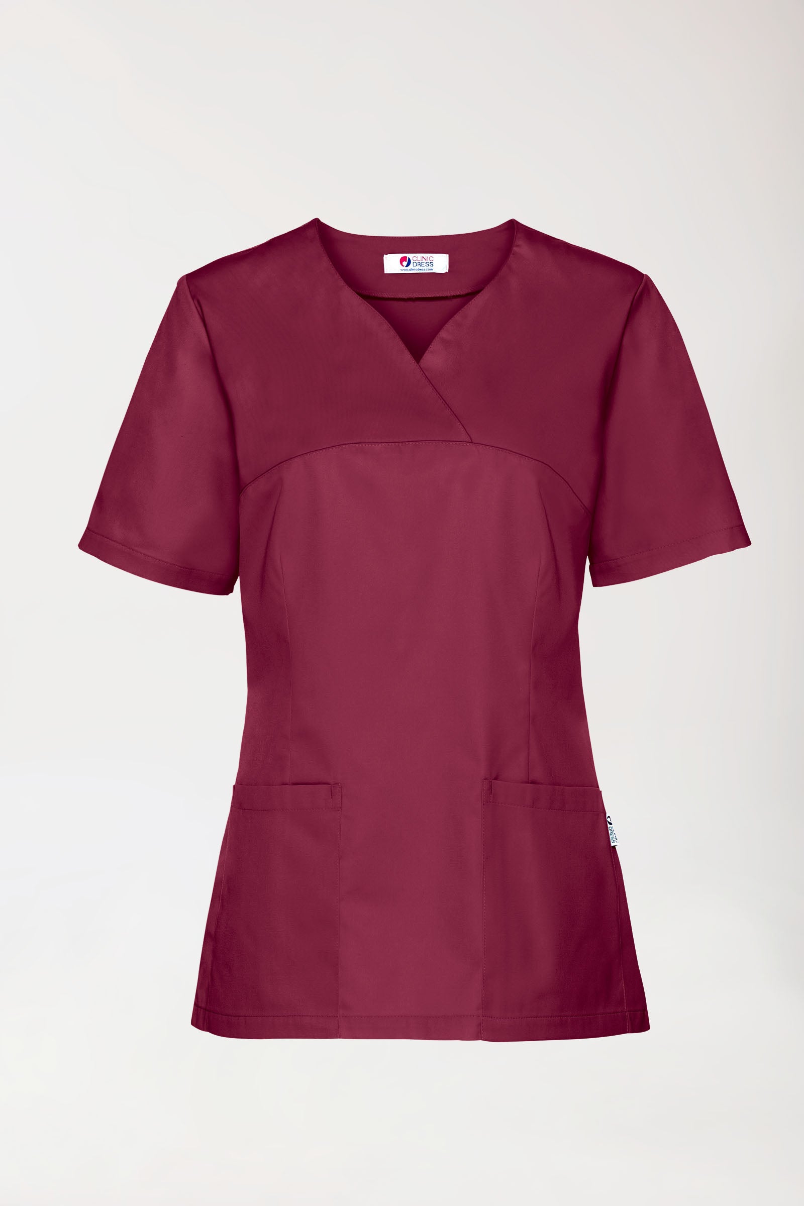 CORE Schlupfkasack Damen - Herzausschnitt bordeaux