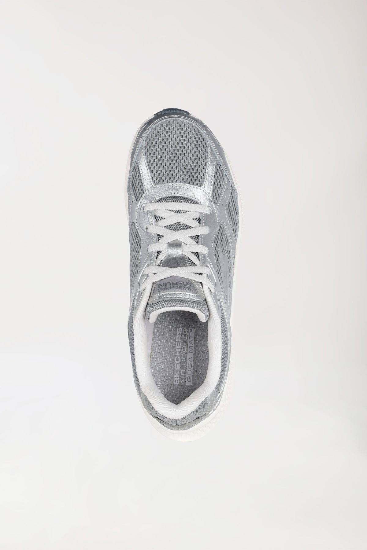 Damen Sneaker-SKECHERS-silber/weiß, Vorderansicht 