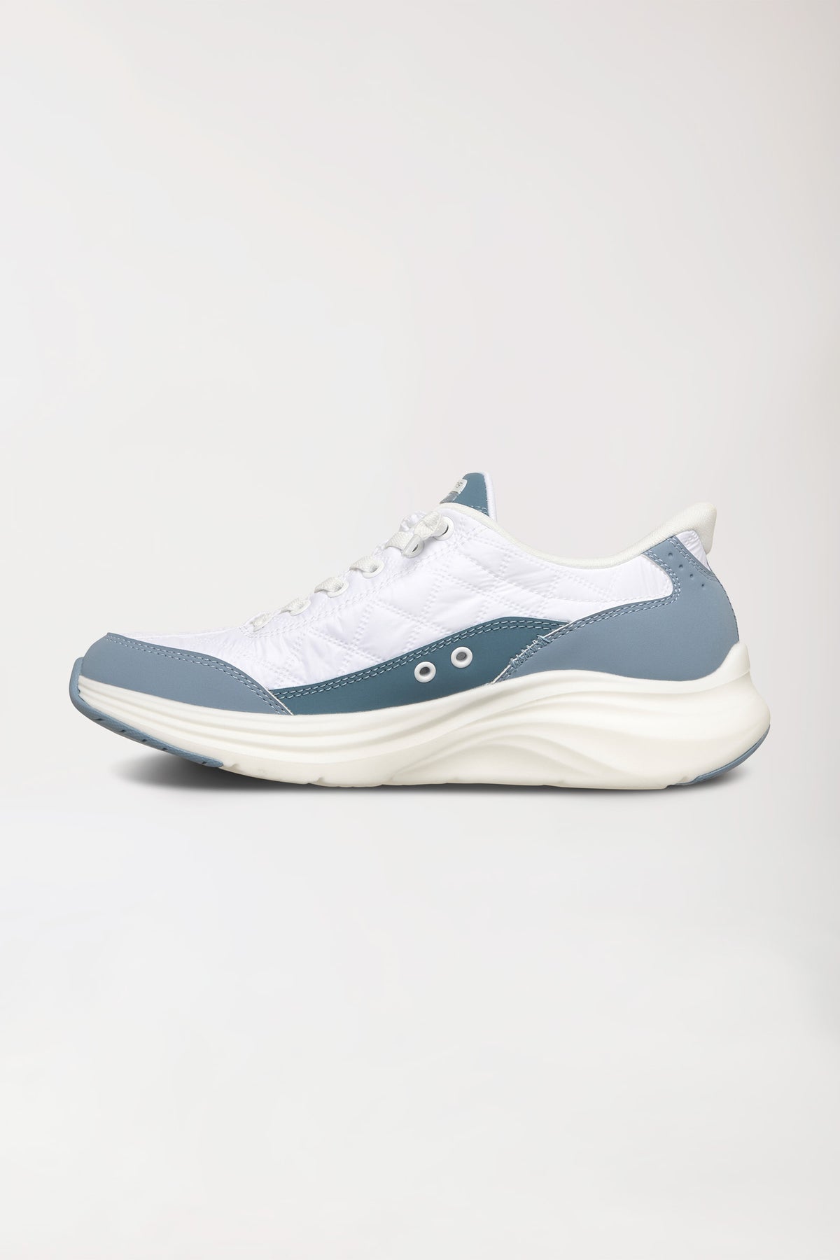 Damen Sneaker-SKECHERS Slip-ins-weiß/hellblau, Vorderansicht 