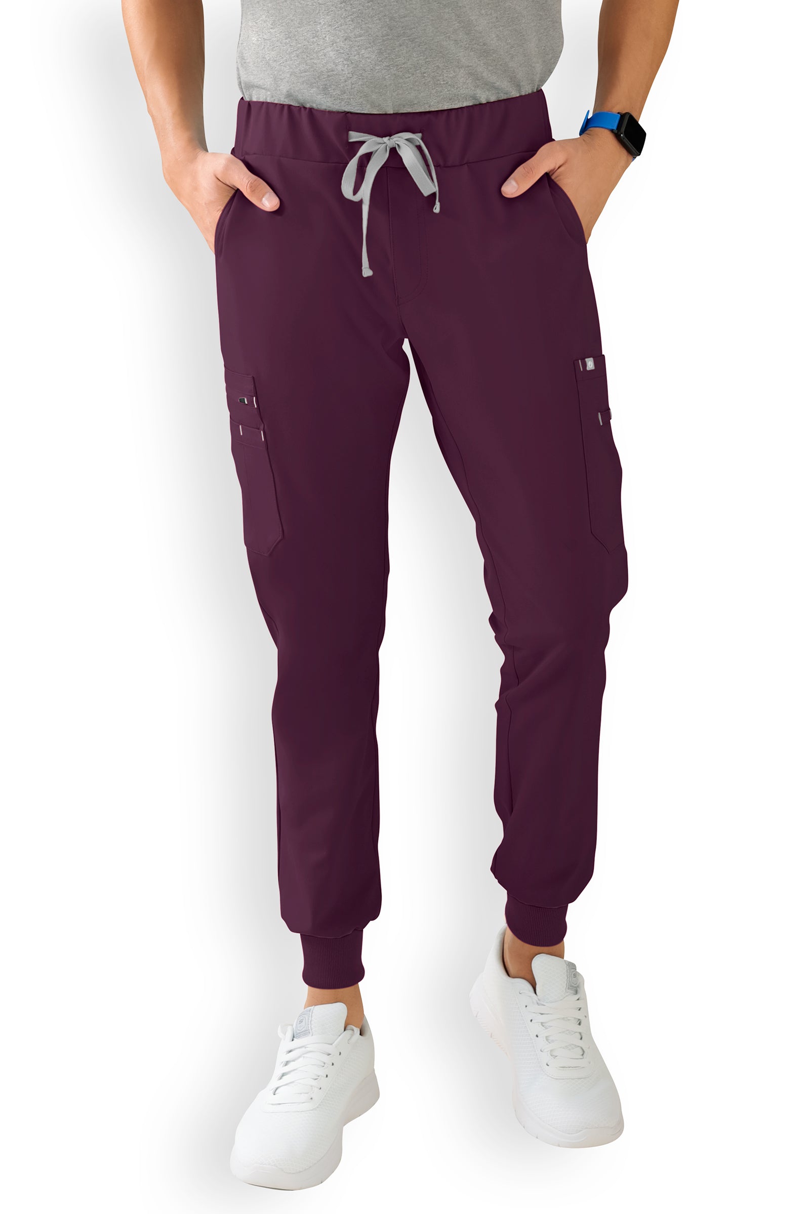 Stretchhose Herren - im Jogpants Style dark pflaume