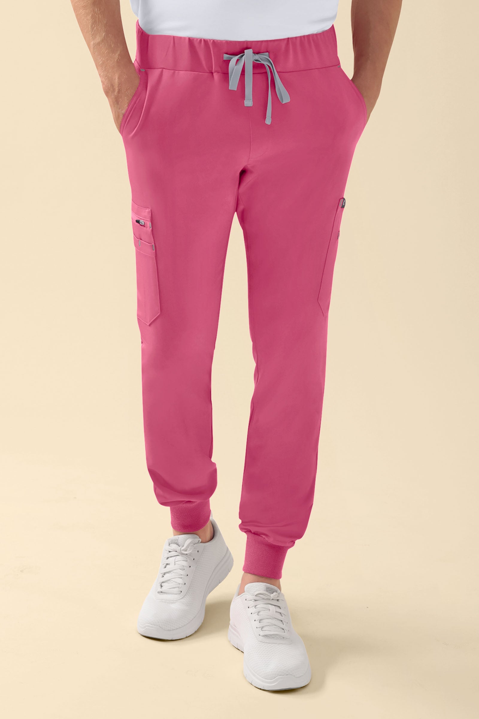 KAERE Hose Herren - Saumbündchen mit Beintaschen rosenholz, Vorderansicht 