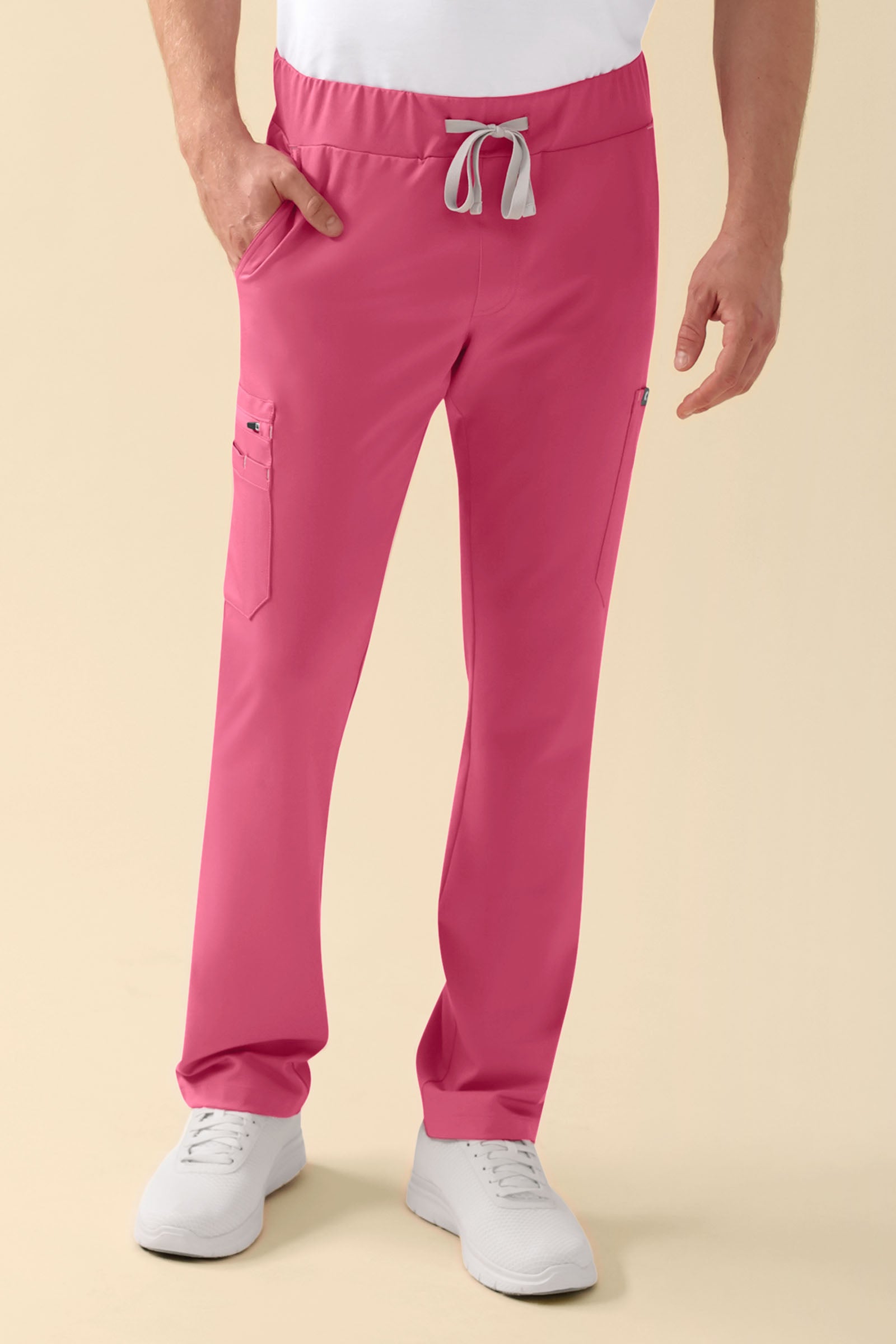 KAERE Hose Herren - gerader Saum mit Beintaschen rosenholz, Vorderansicht 