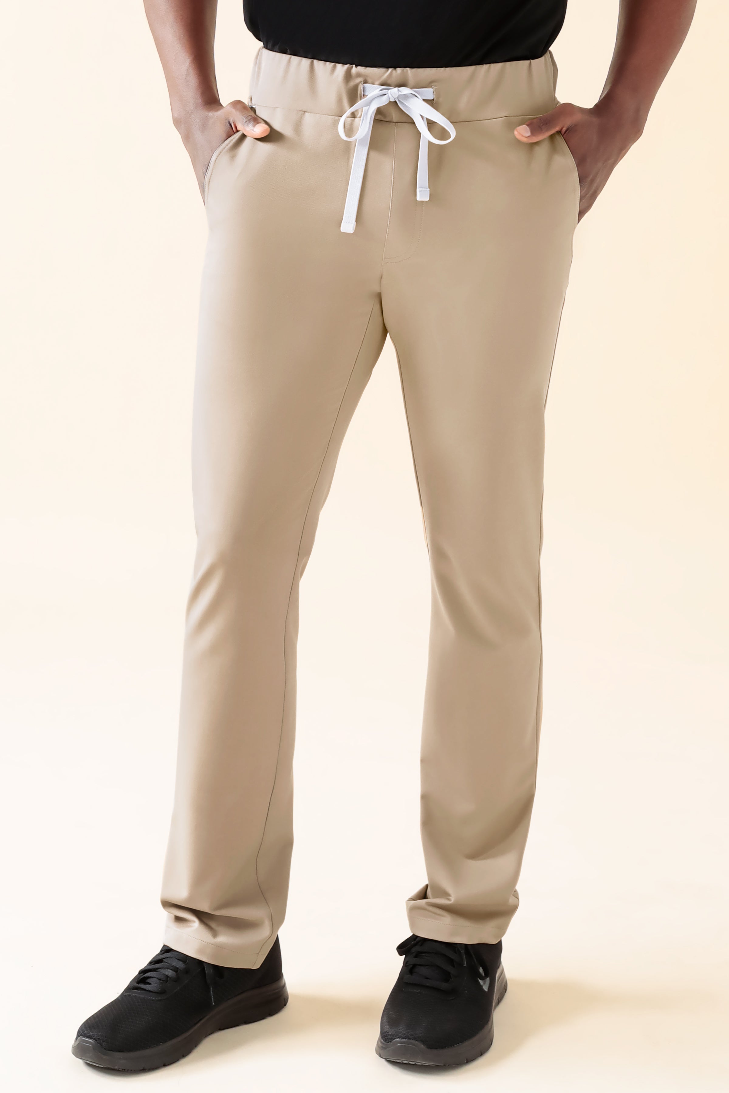 KAERE Hose Herren - gerader Saum ohne Beintaschen sand, Vorderansicht 
