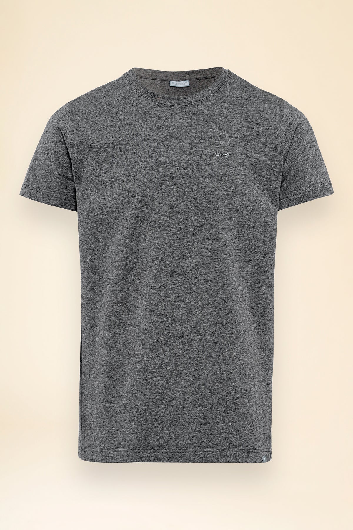 KAERE Shirt Herren - Kurzarm dunkelgrau melange, Vorderansicht 