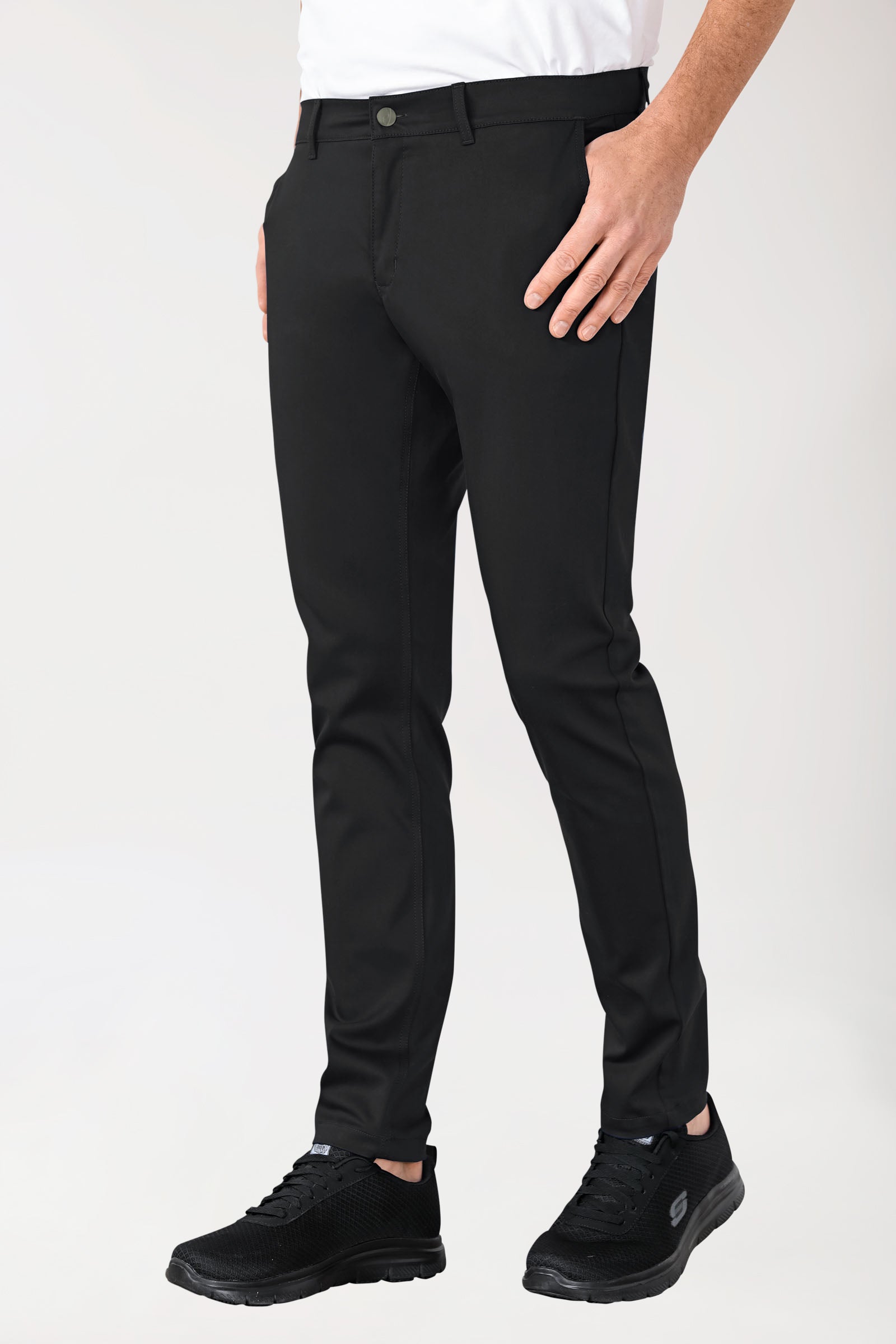Stretch Hose Herren - Chino Style schwarz