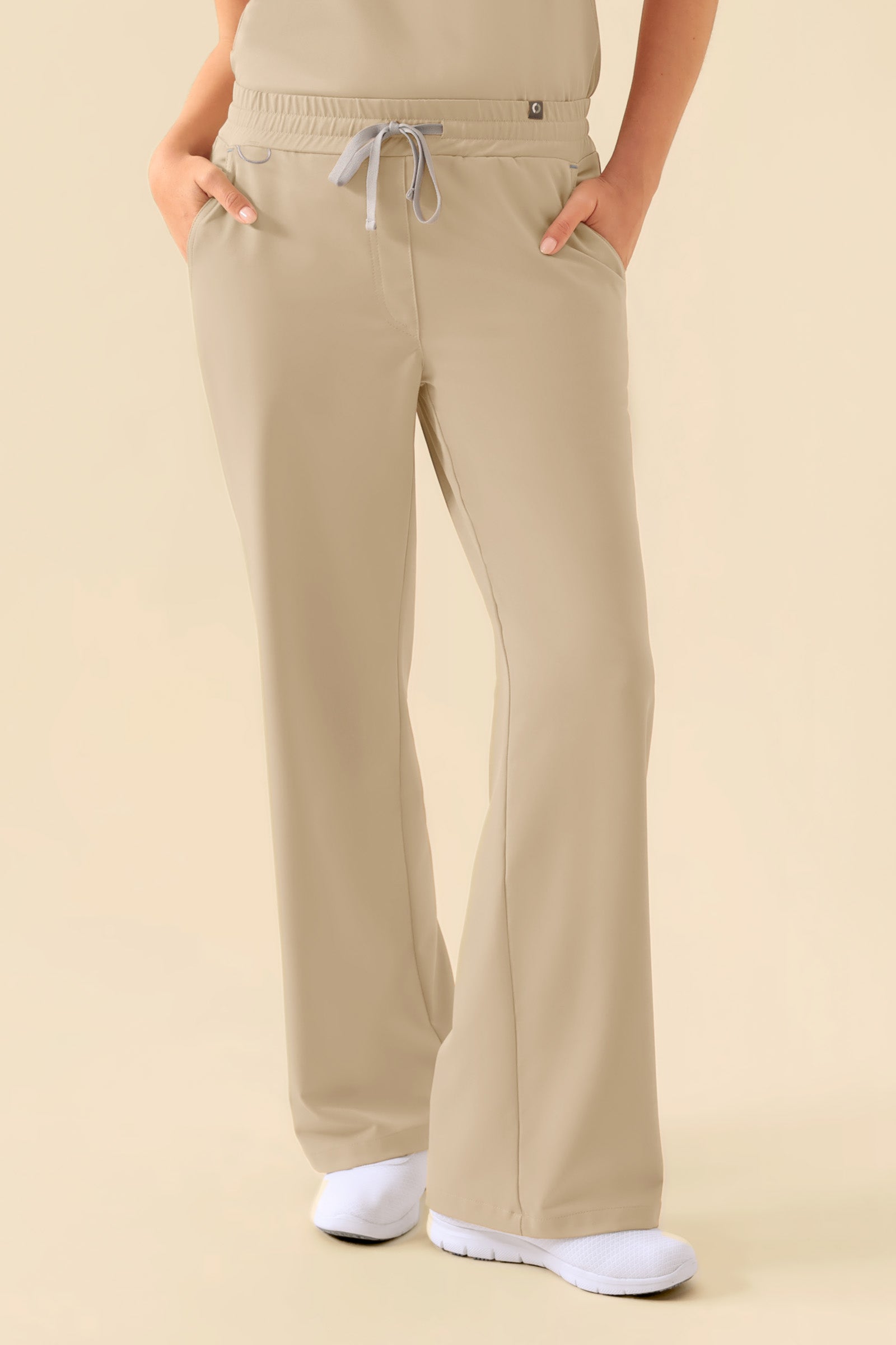 KAERE Hose Damen - weites Bein sand, Vorderansicht 