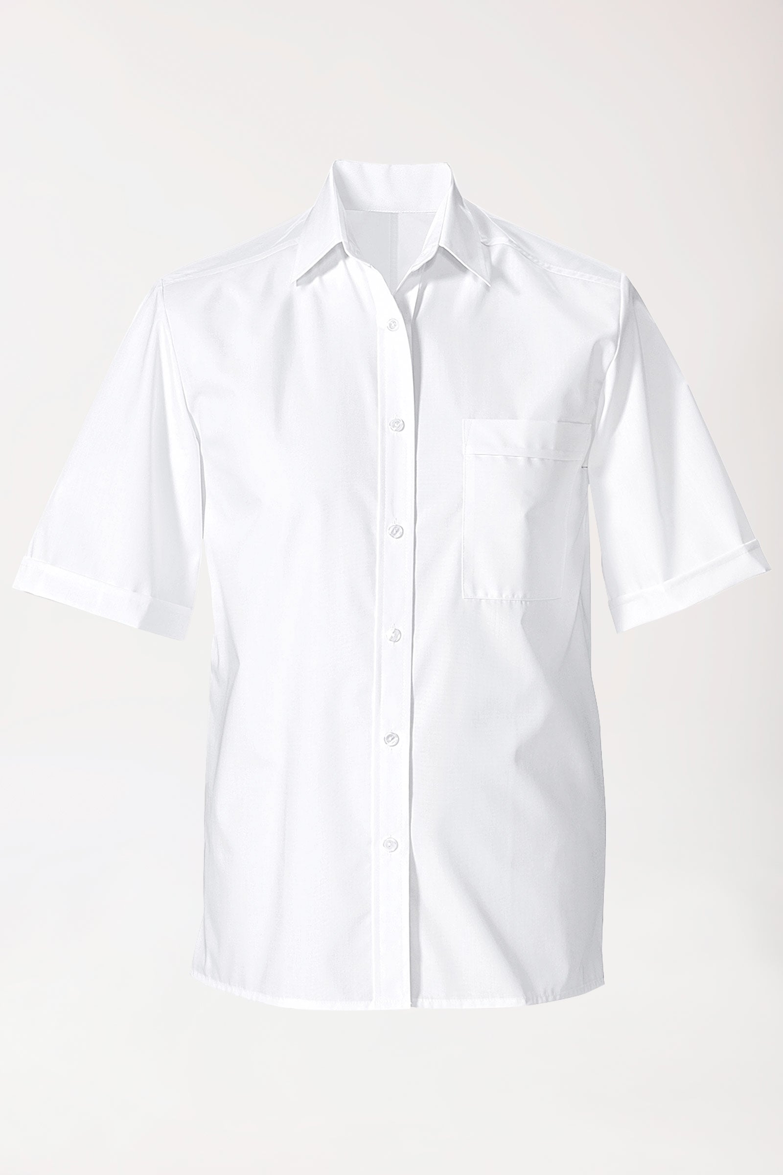 Bluse Weiß Kurzarm Mischgewebe