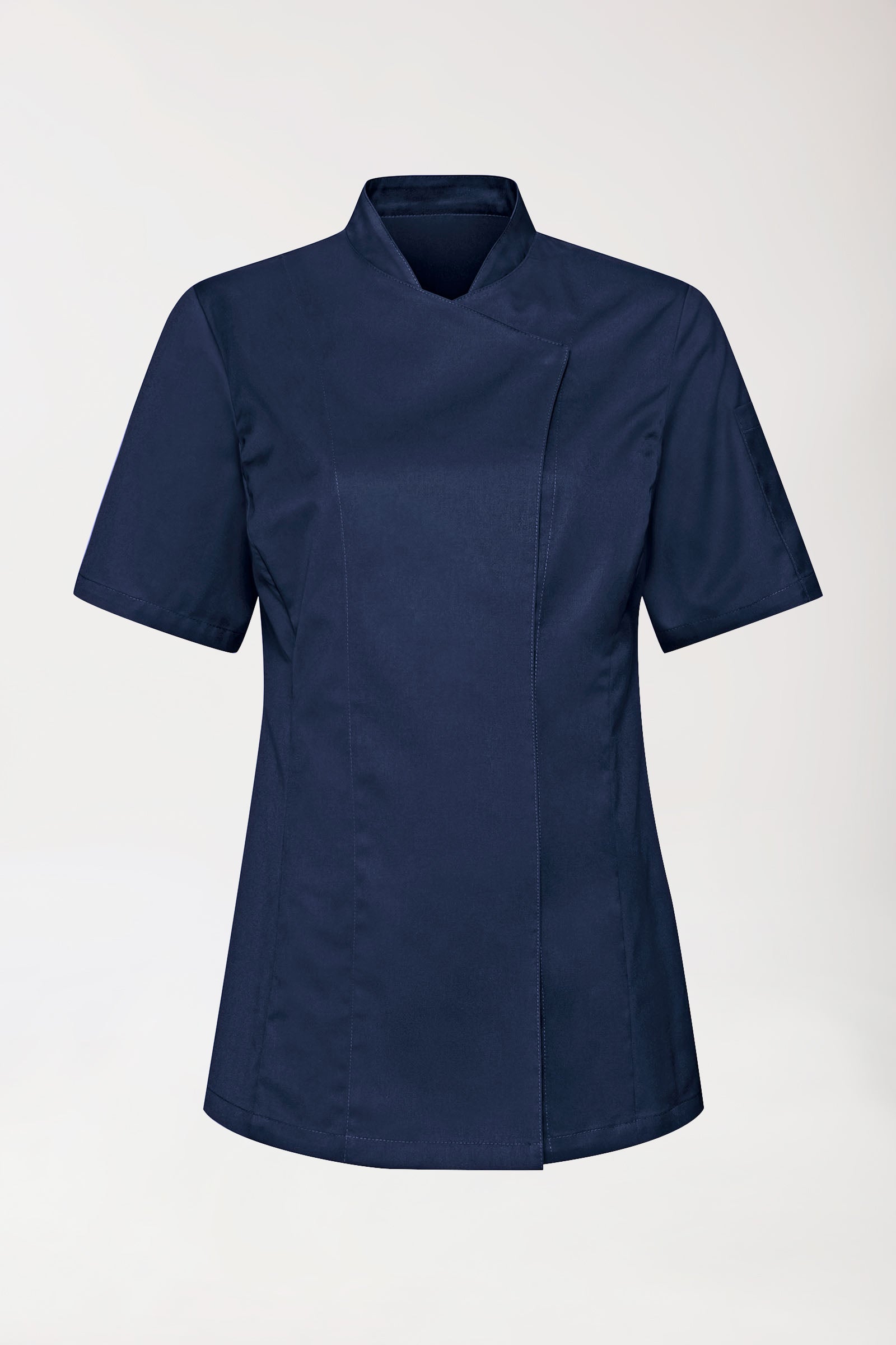 Gastro Kochjacke Damen - 1/2 Arm navy, Vorderansicht 