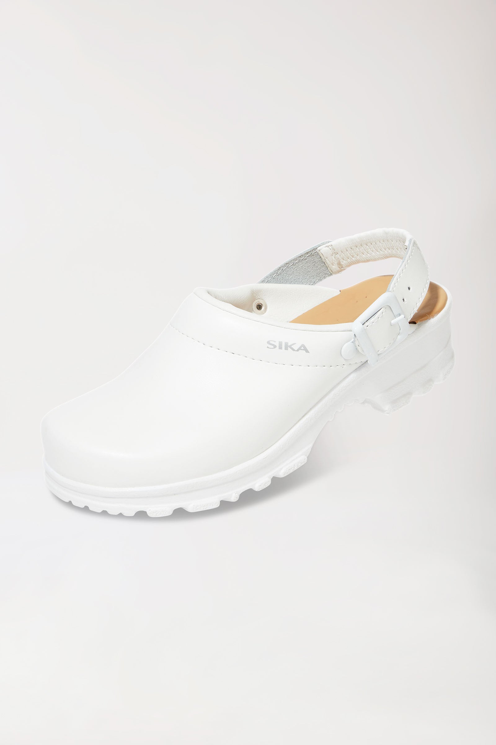 Berufs-Clog Weiß Permair Leder Unisex weiß